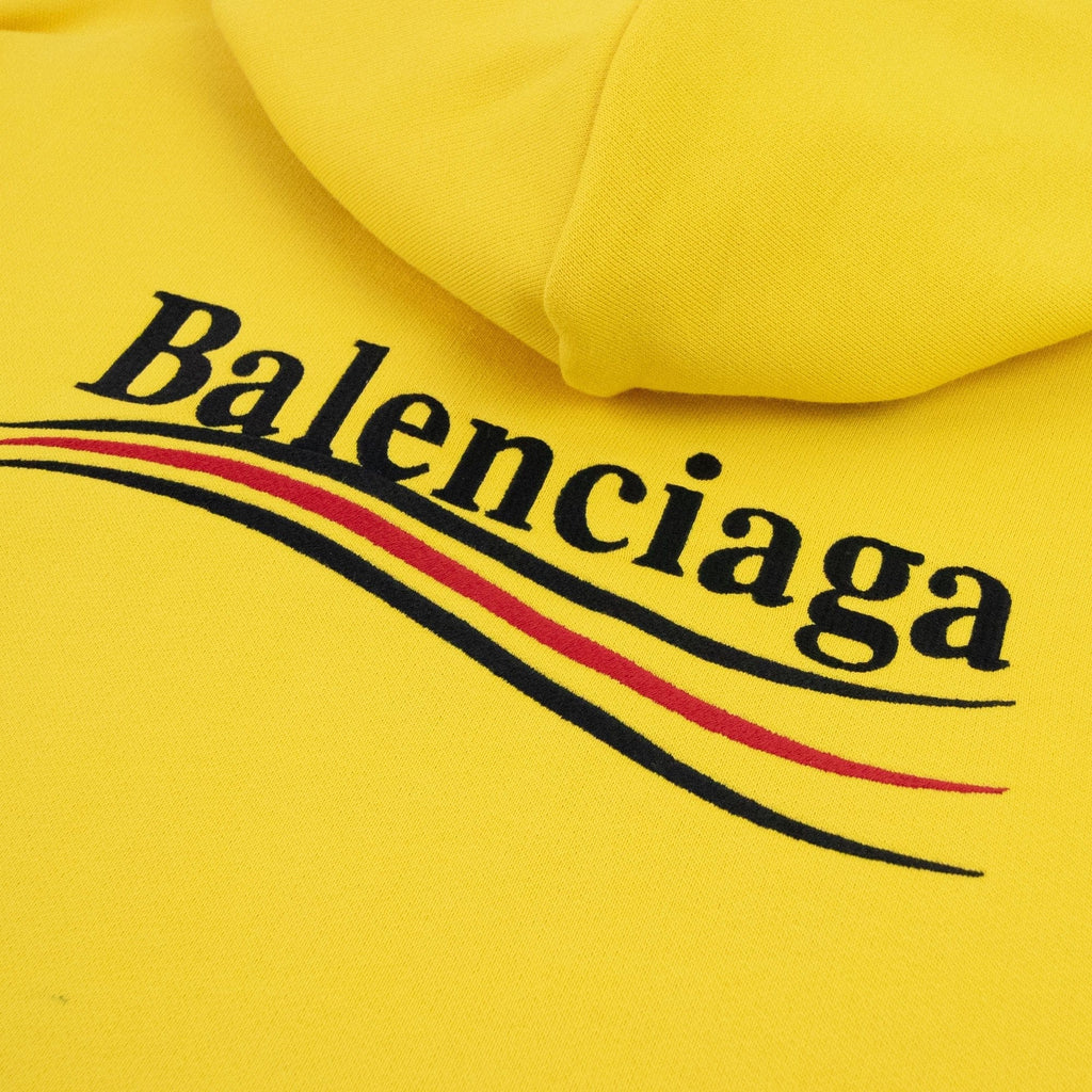 Balenciaga Political Campaign Embroidery Hoodie Yellow