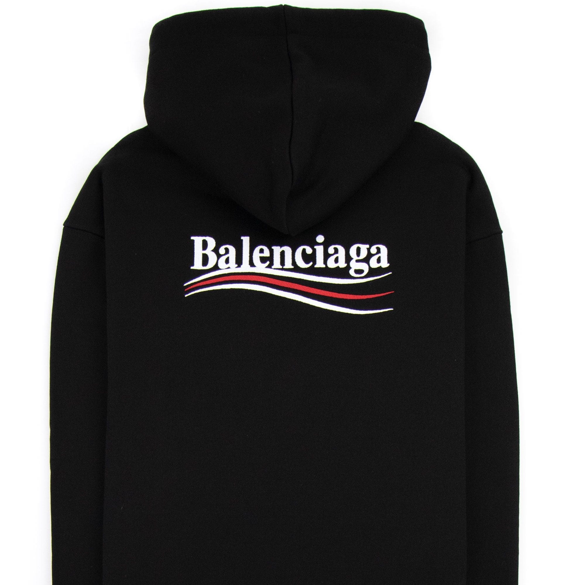 Balenciaga Political Campaign Embroidery Hoodie Black