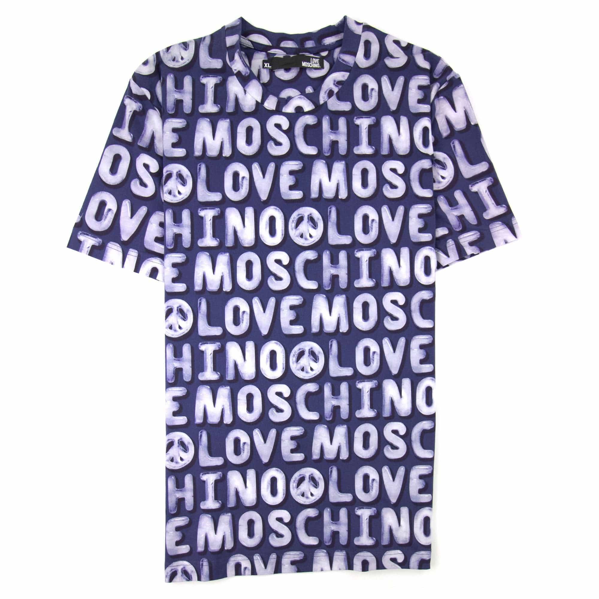 Love Moschino Logo S/s T Shirt Navy Blue