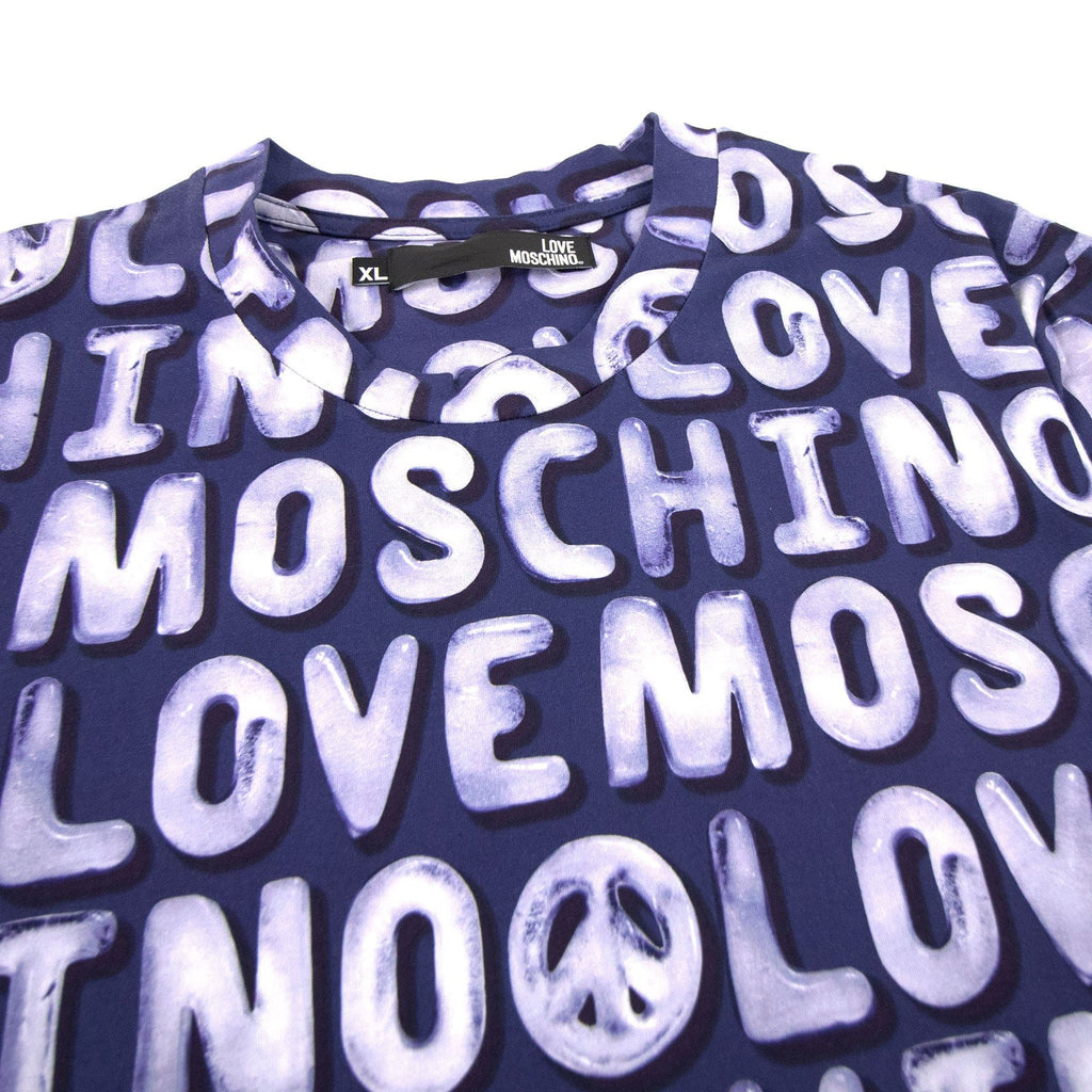 Love Moschino Logo S/s T Shirt Navy Blue