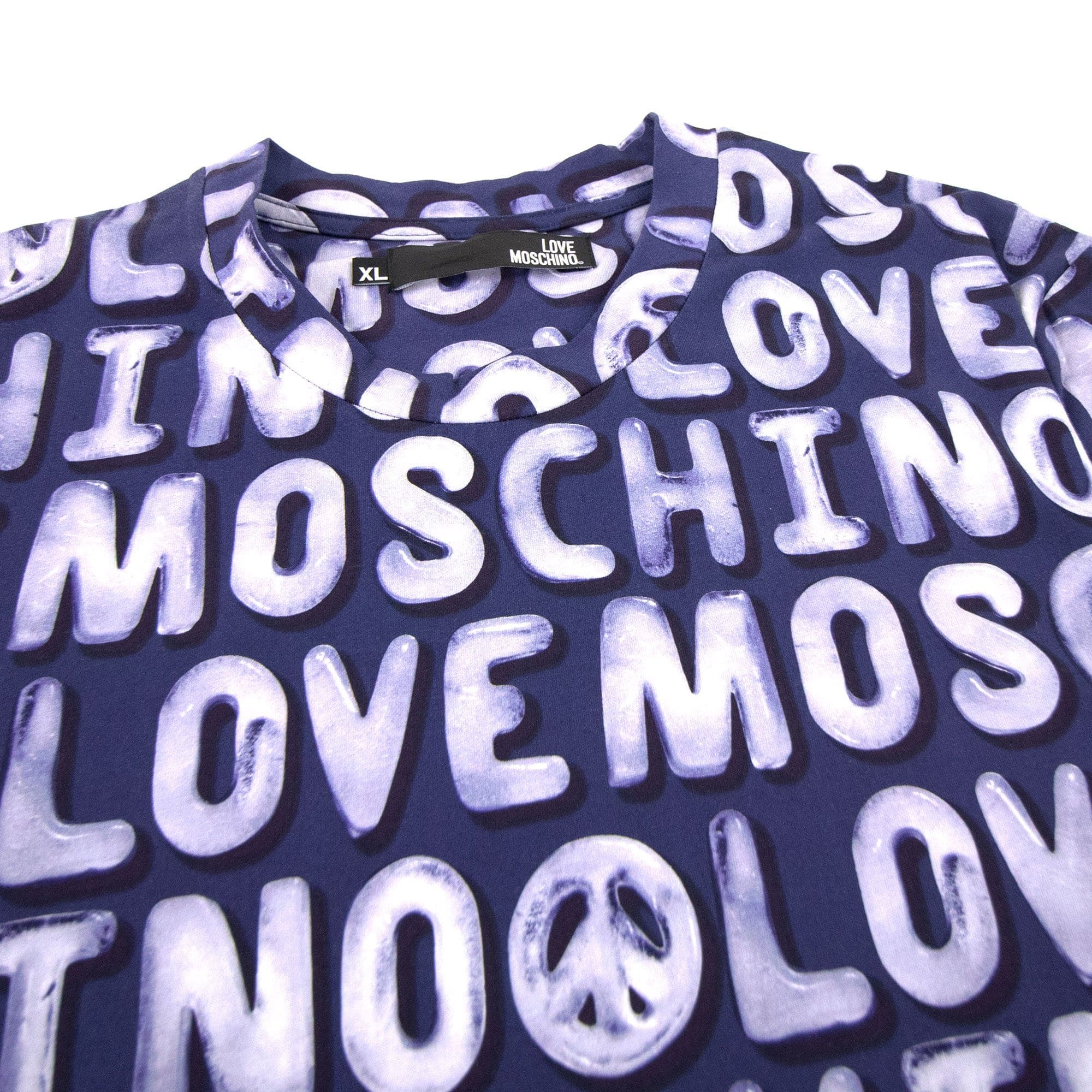 Love Moschino Logo S/s T Shirt Navy Blue
