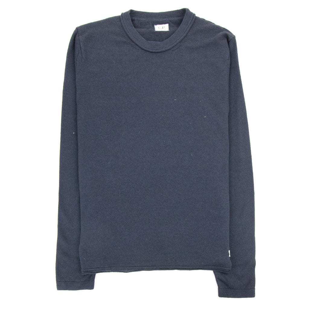 Cp Company Knit Logo Sweater Navy 888