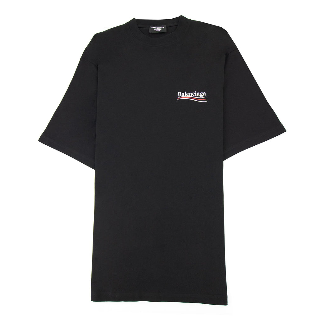 Balenciaga Political Campaign Embroidery T-shirt Black