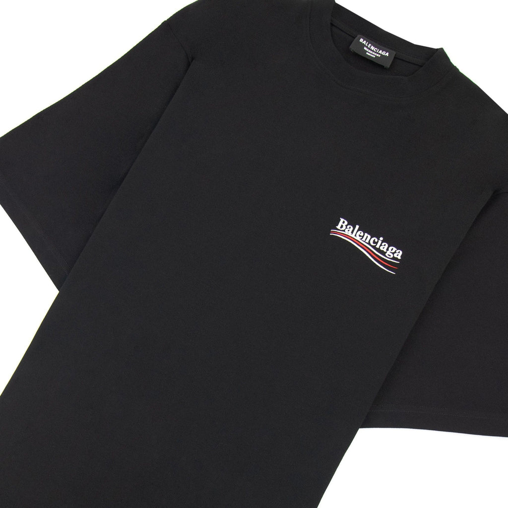 Balenciaga Political Campaign Embroidery T-shirt Black