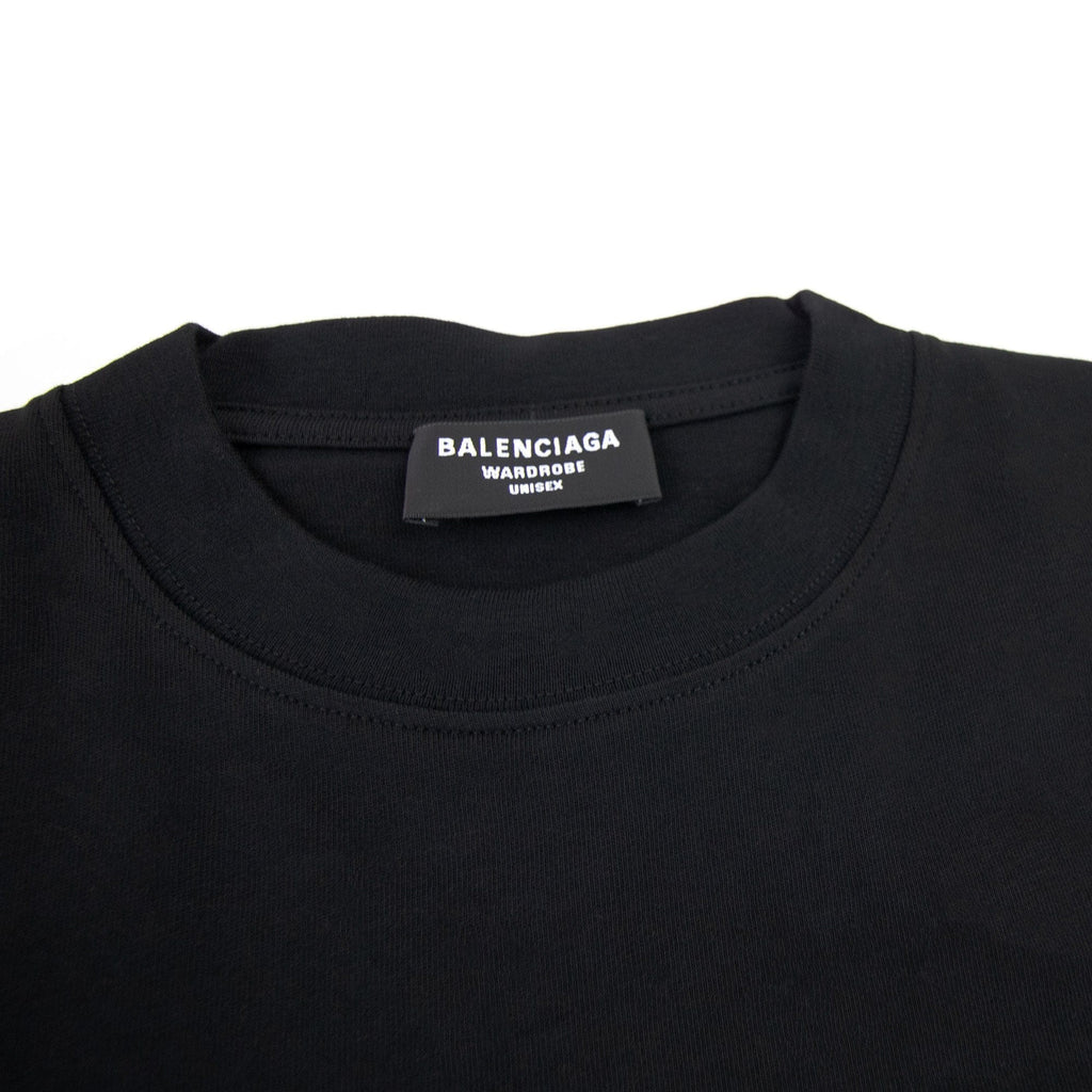 Balenciaga Political Campaign Embroidery T-shirt Black