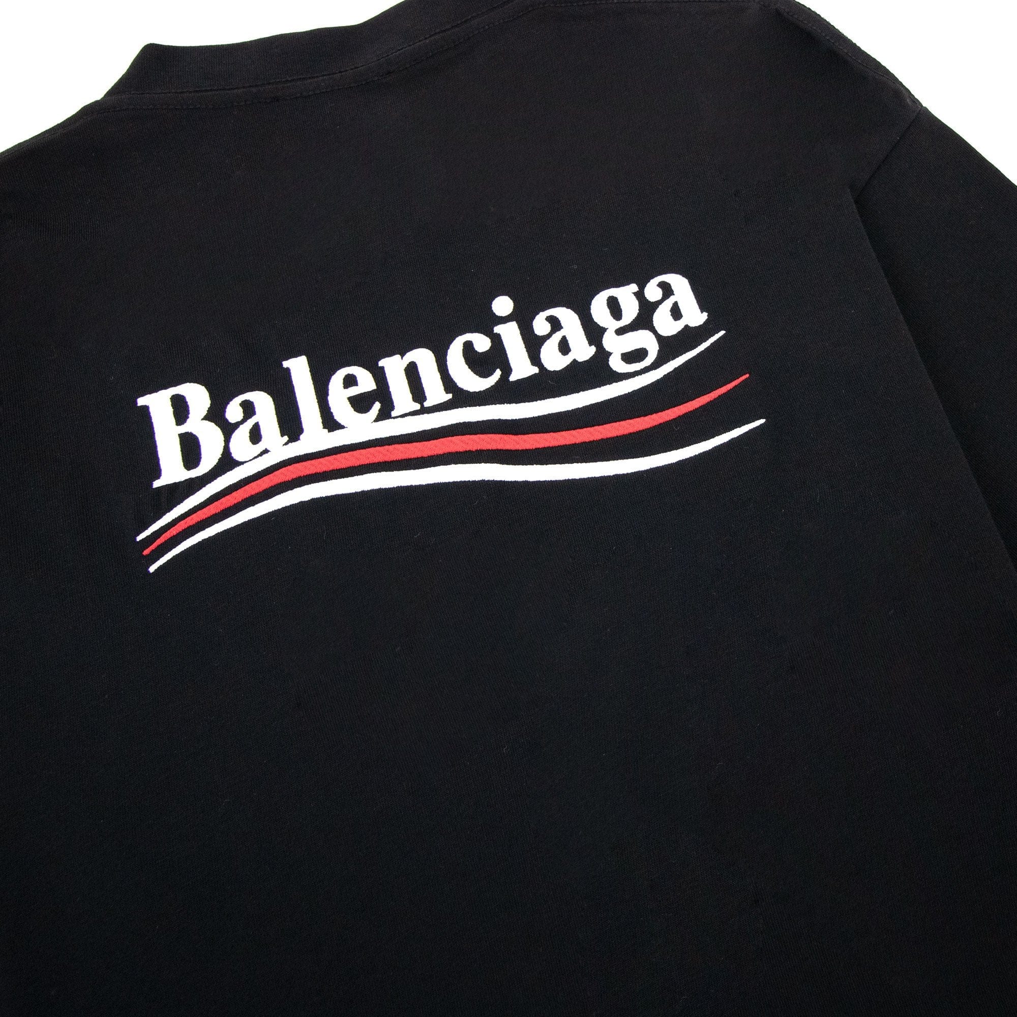 Balenciaga Political Campaign Embroidery T-shirt Black