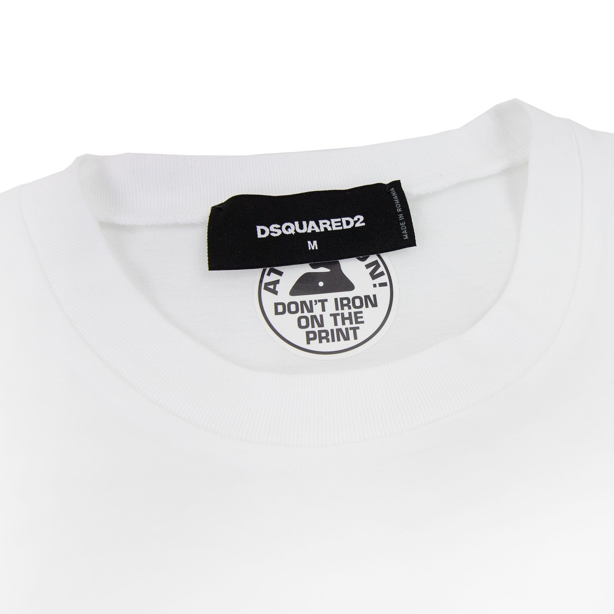 Dsquared2 Logo Super Crew T Shirt White 100
