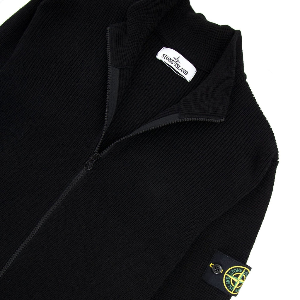 Stone Island 551d8 Knitted Cardigan Black V0029