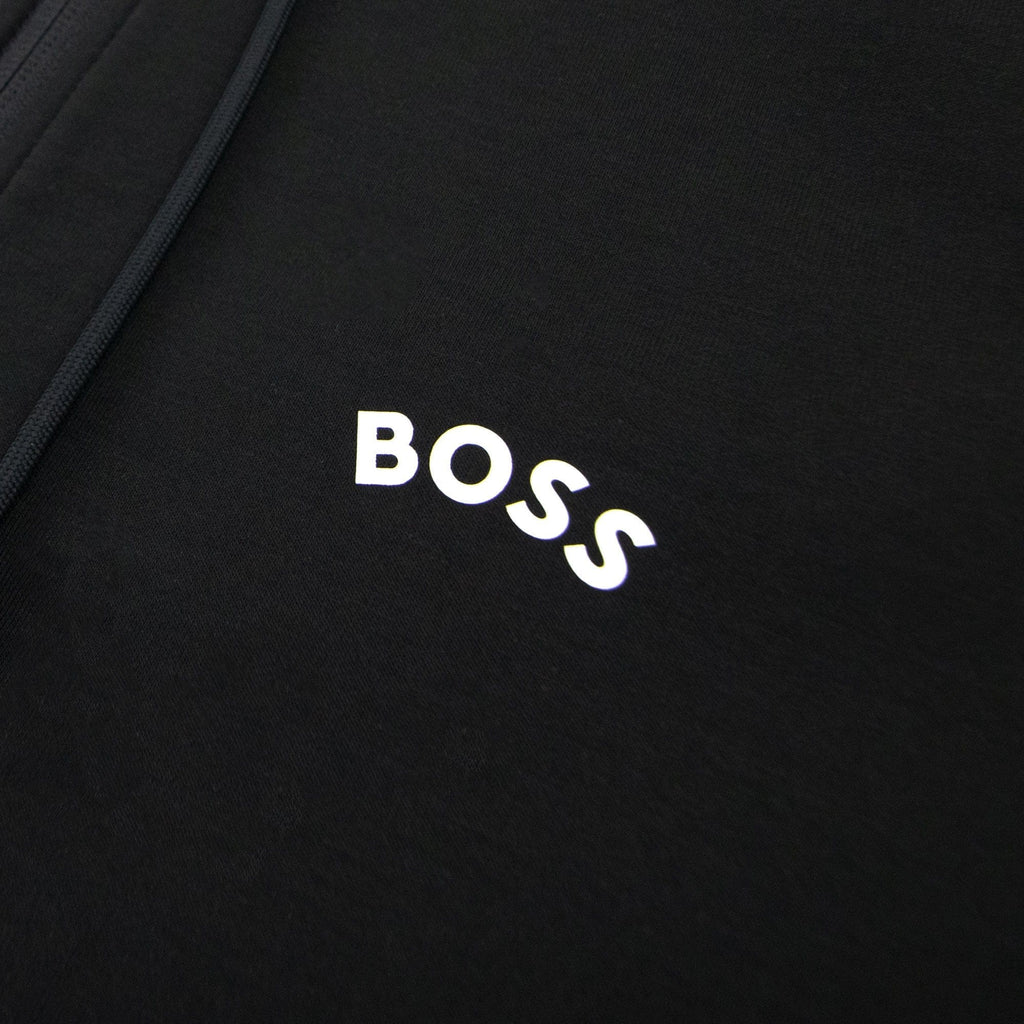 Hugo Boss Saggy 2 Curved Logo Hoody Black