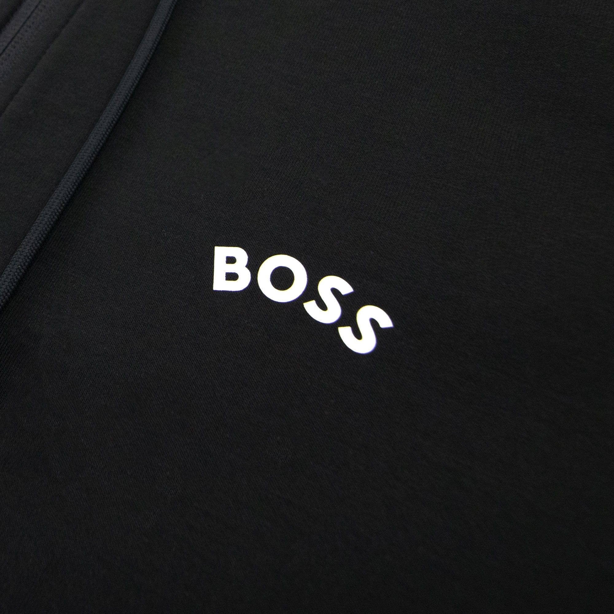 Hugo Boss Saggy 2 Curved Logo Hoody Black