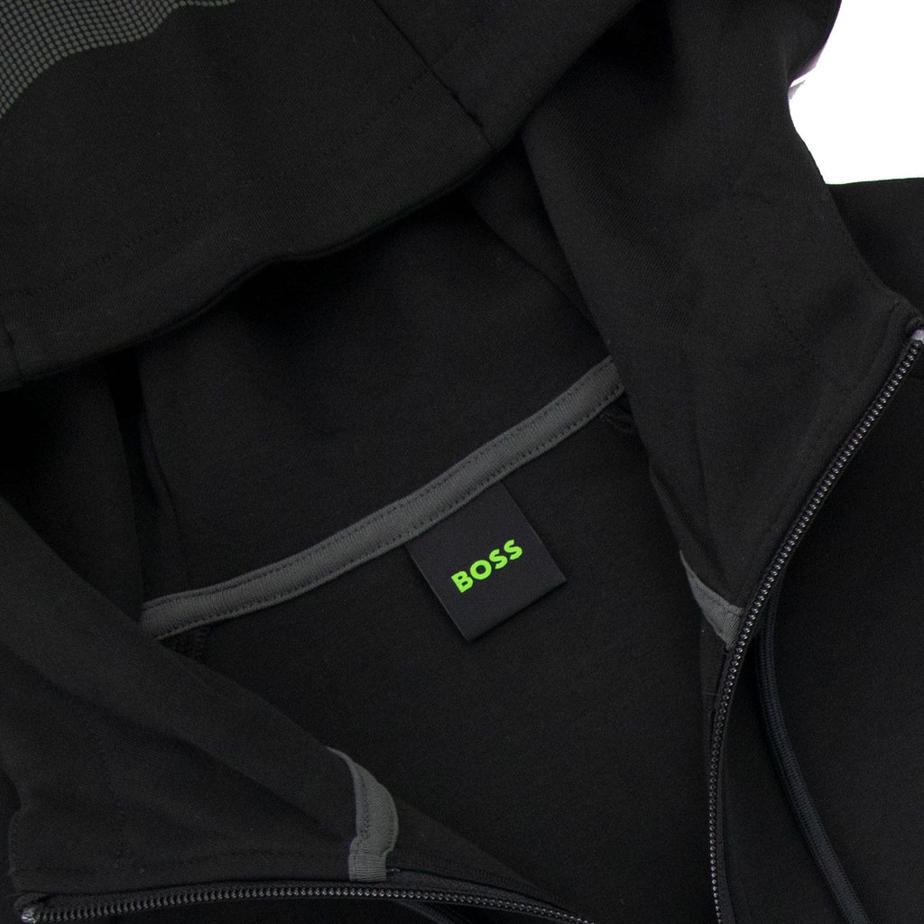 Hugo Boss Saggy 2 Curved Logo Hoody Black