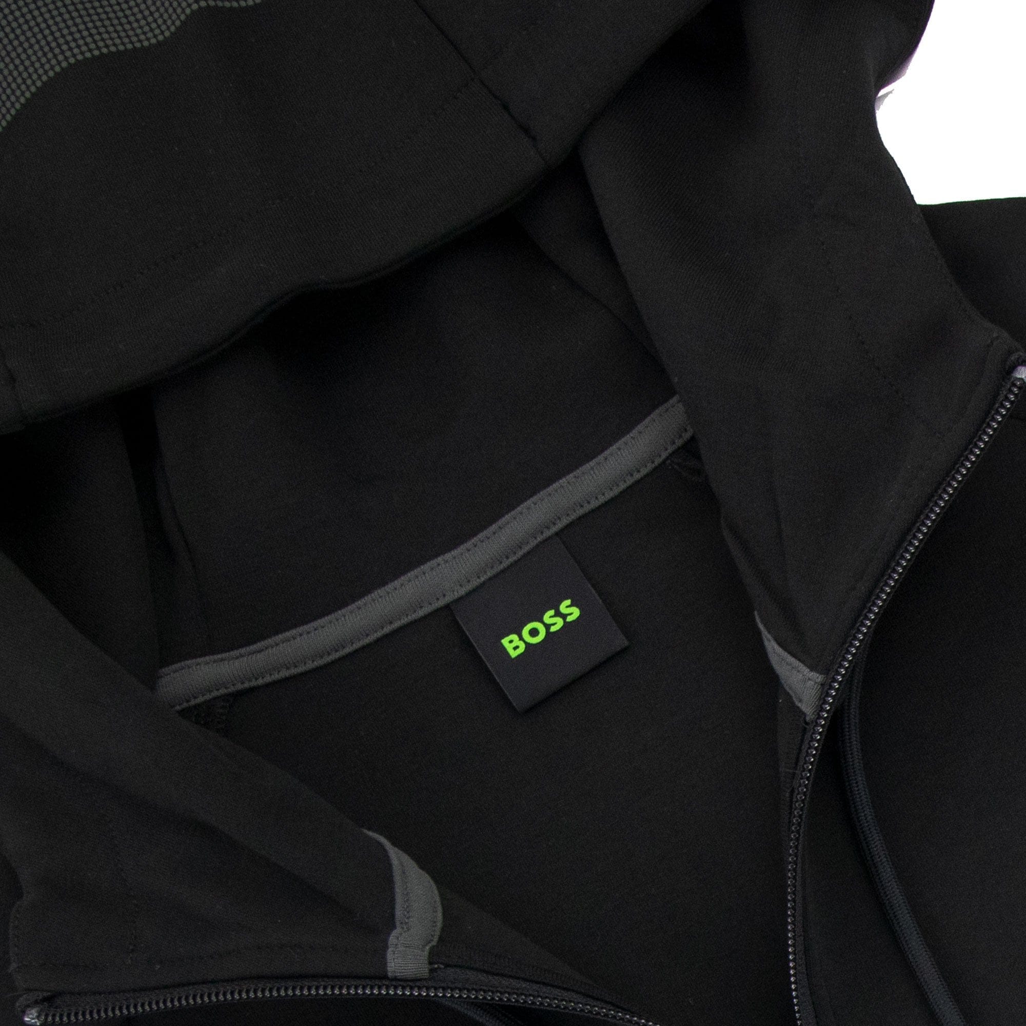 Hugo Boss Saggy 2 Curved Logo Hoody Black