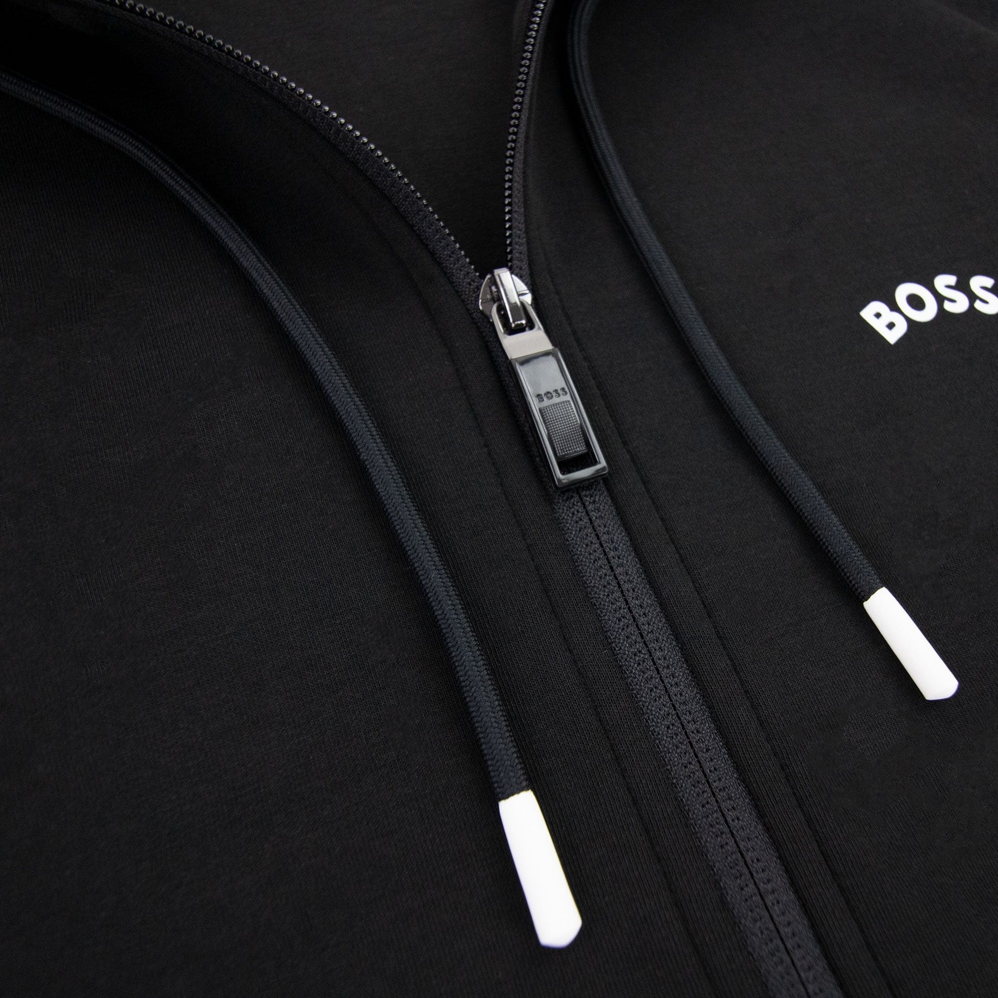 Hugo Boss Saggy 2 Curved Logo Hoody Black