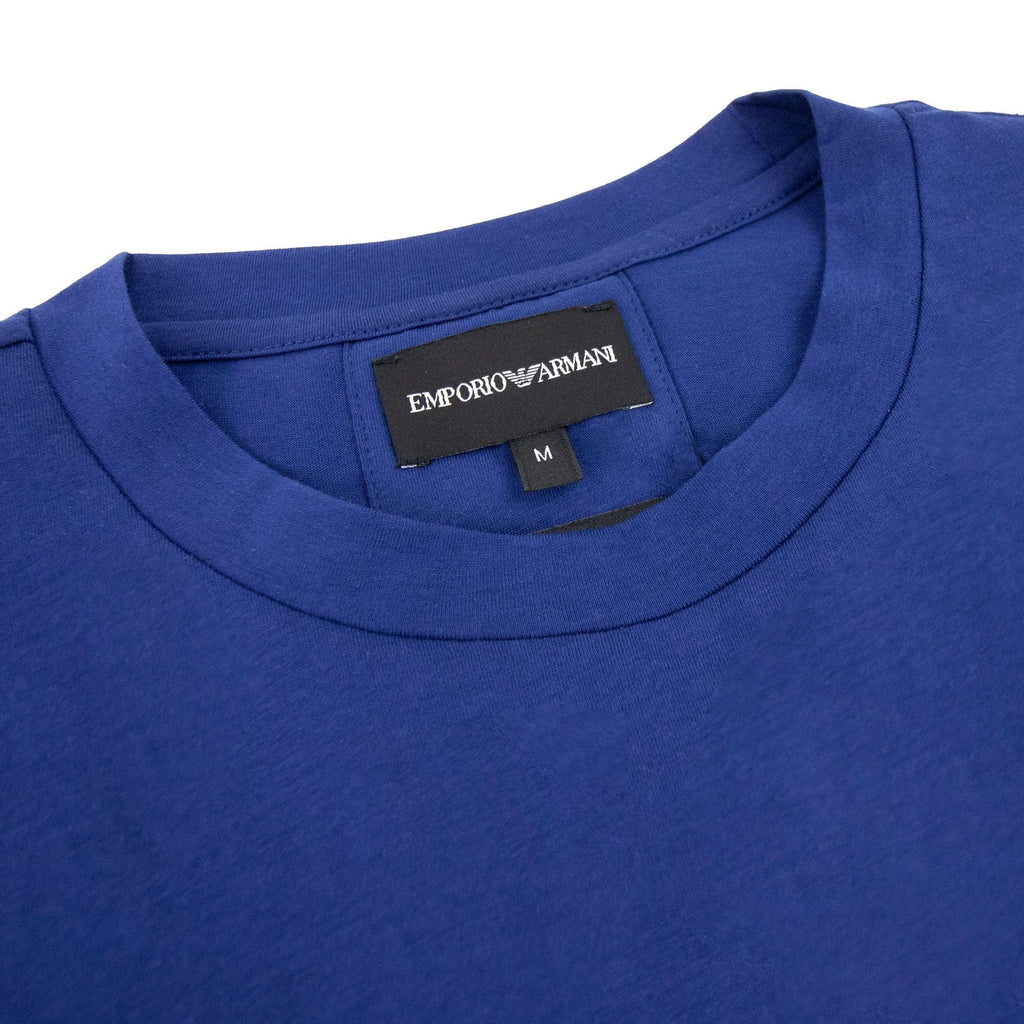 Emporio Armani Pima-jersey T-shirt With Logo Elec Blue