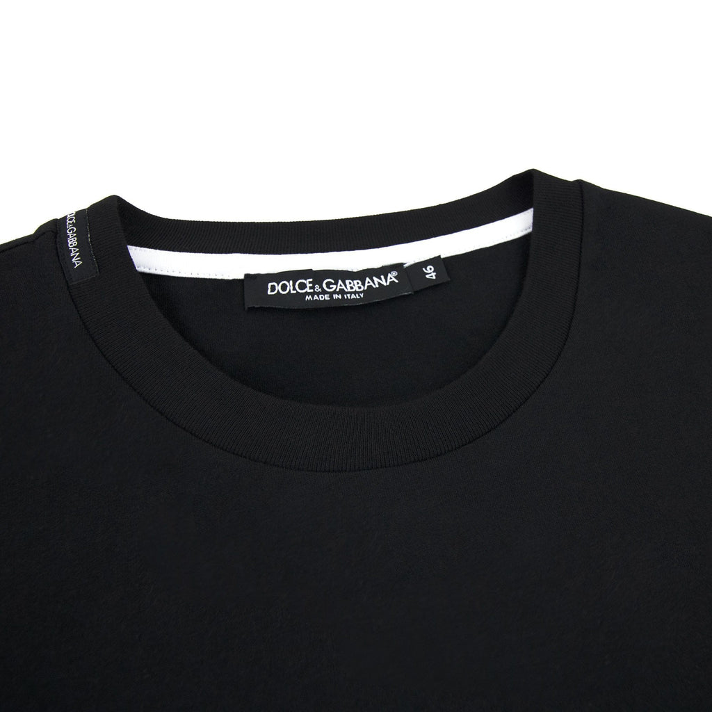Dolce &amp; Gabbana Cotton T-shirt With Dg Logo Print Black