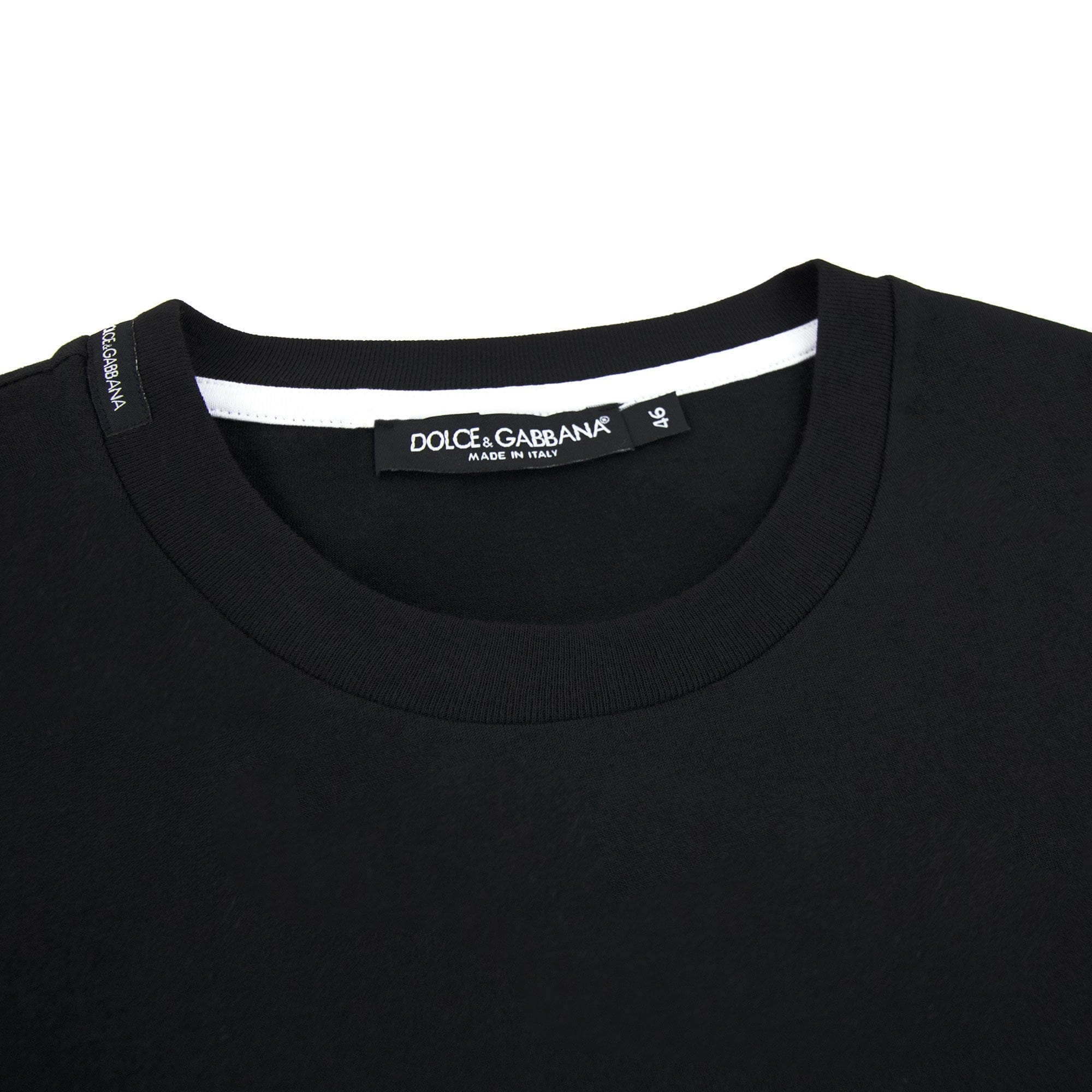 Dolce &amp; Gabbana Cotton T-shirt With Dg Logo Print Black