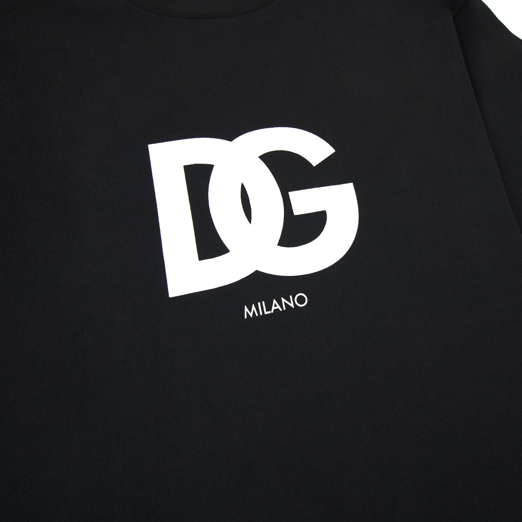 Dolce &amp; Gabbana Cotton T-shirt With Dg Logo Print Black