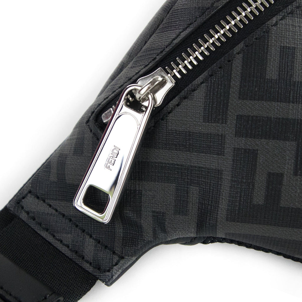 Fendi Ff Logo Fabric Belt Bag Grey