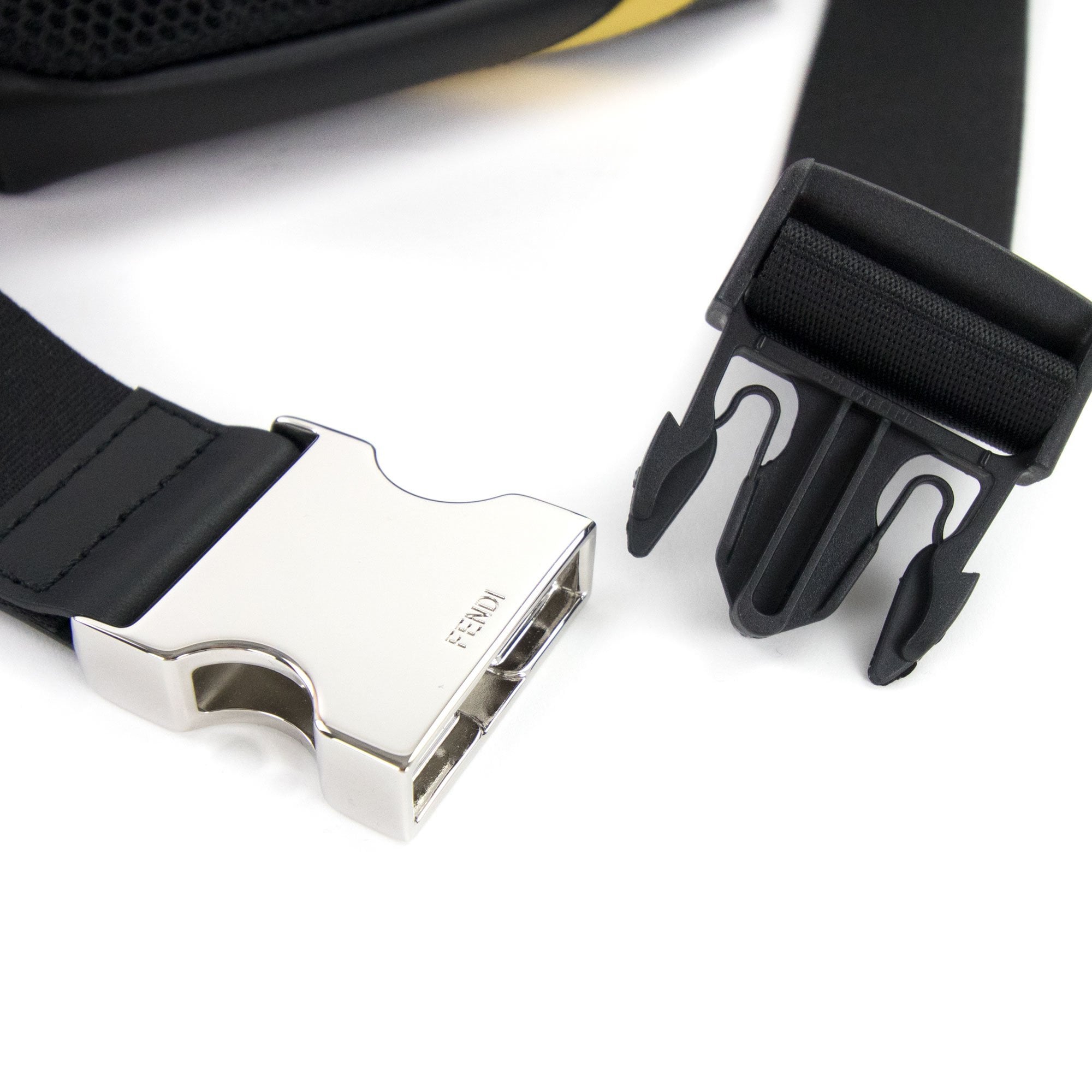 Fendi Ff Logo Fabric Belt Bag Grey