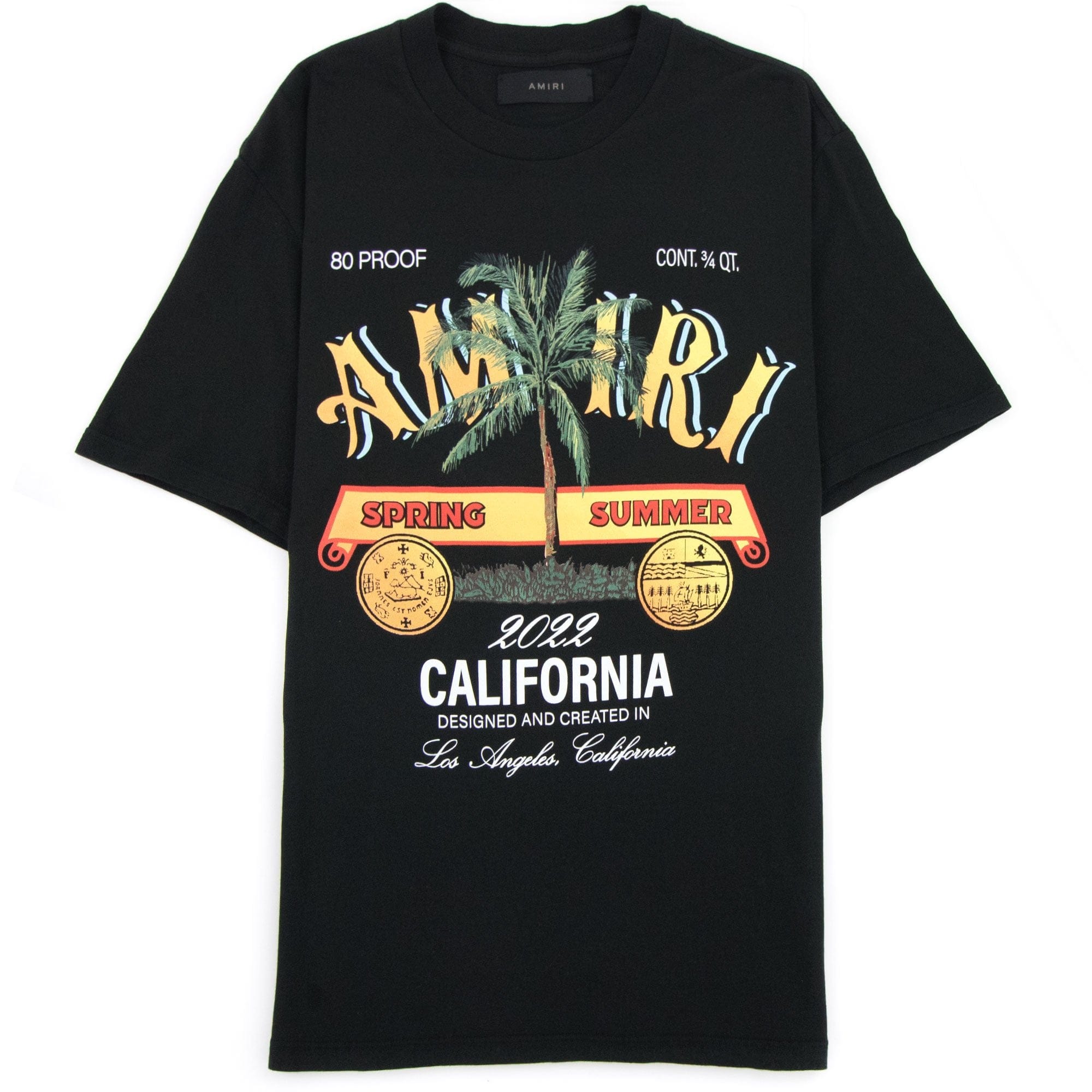 Amiri Amiri Rum Label Tee Black