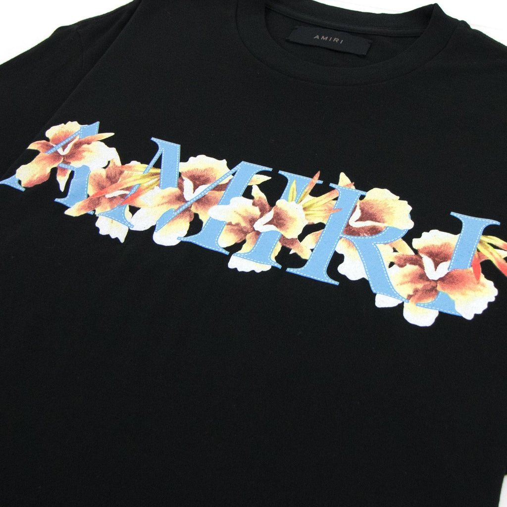 Amiri Amiri Hibiscus Logo Tee Black