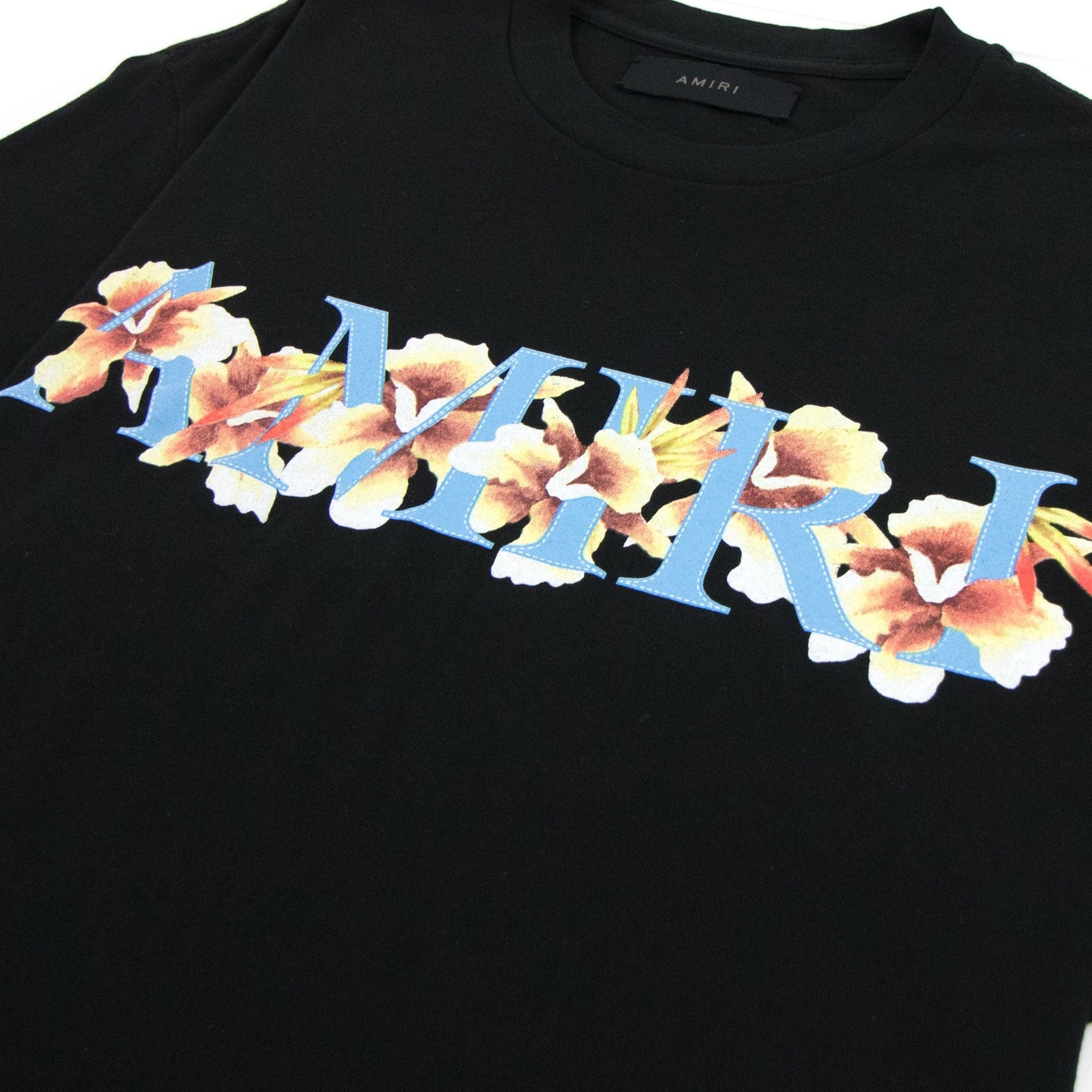 Amiri Amiri Hibiscus Logo Tee Black
