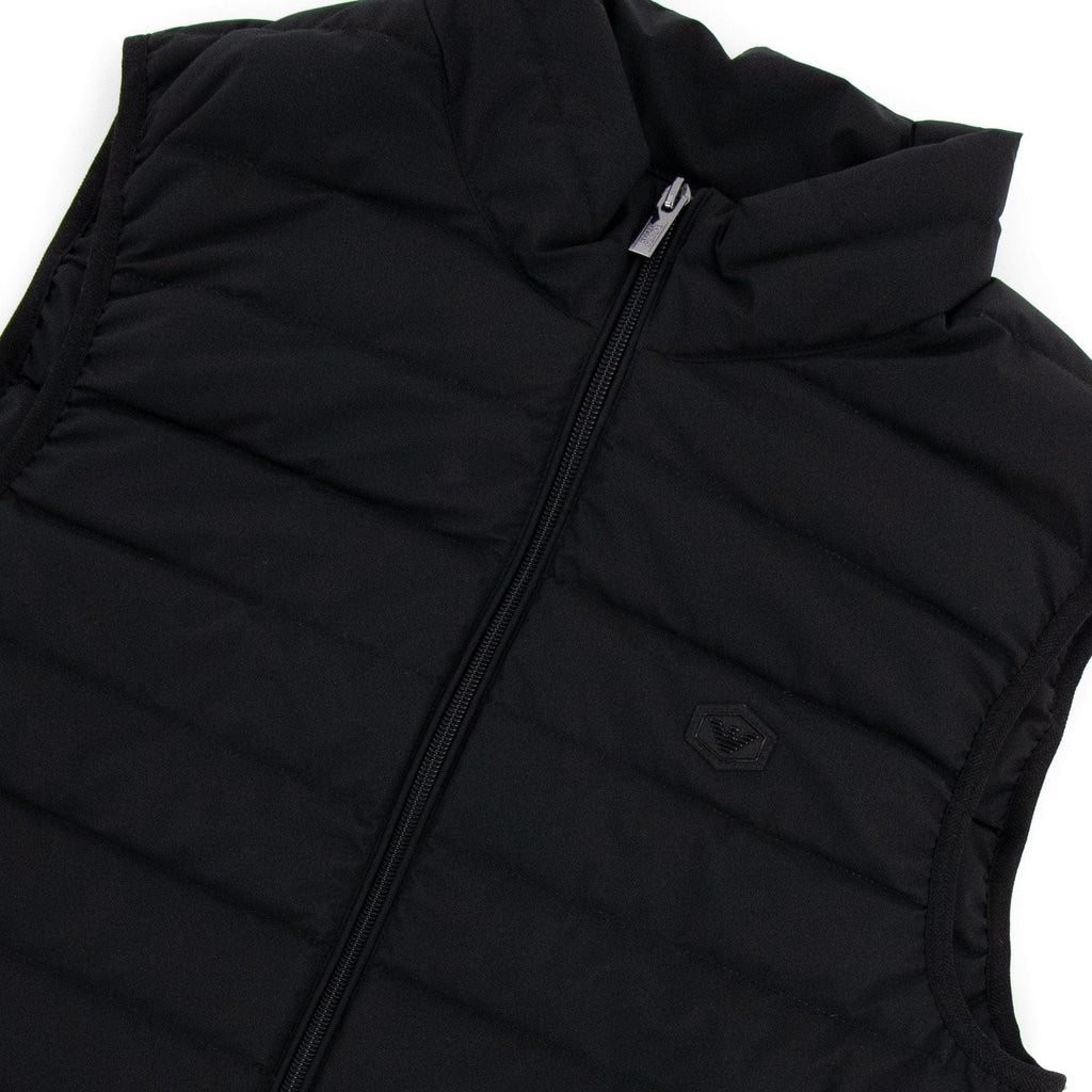 Emporio Armani Quilted-nylon Sleeveless Down Jacket Black