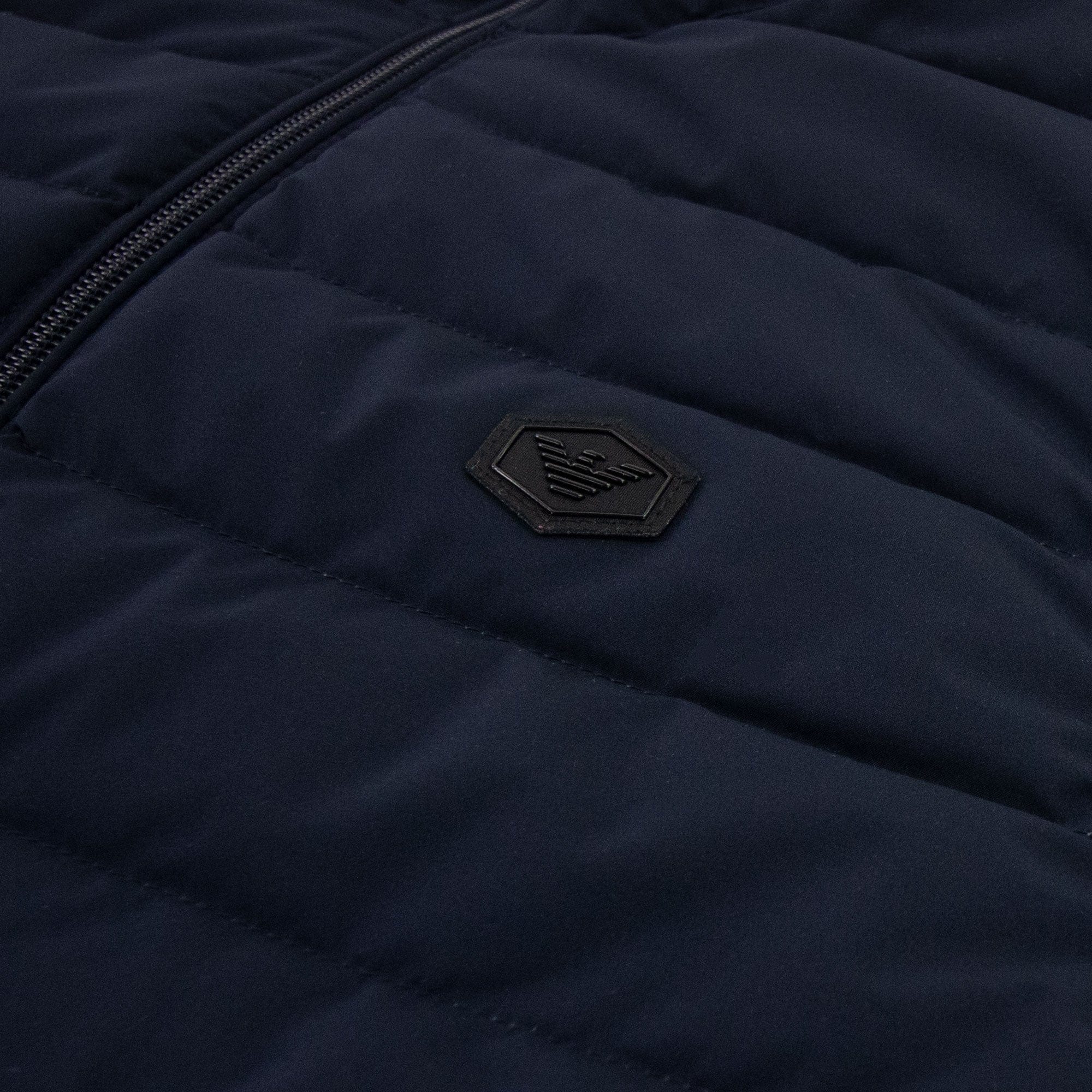 Emporio Armani Quilted-nylon Sleeveless Down Jacket Navy
