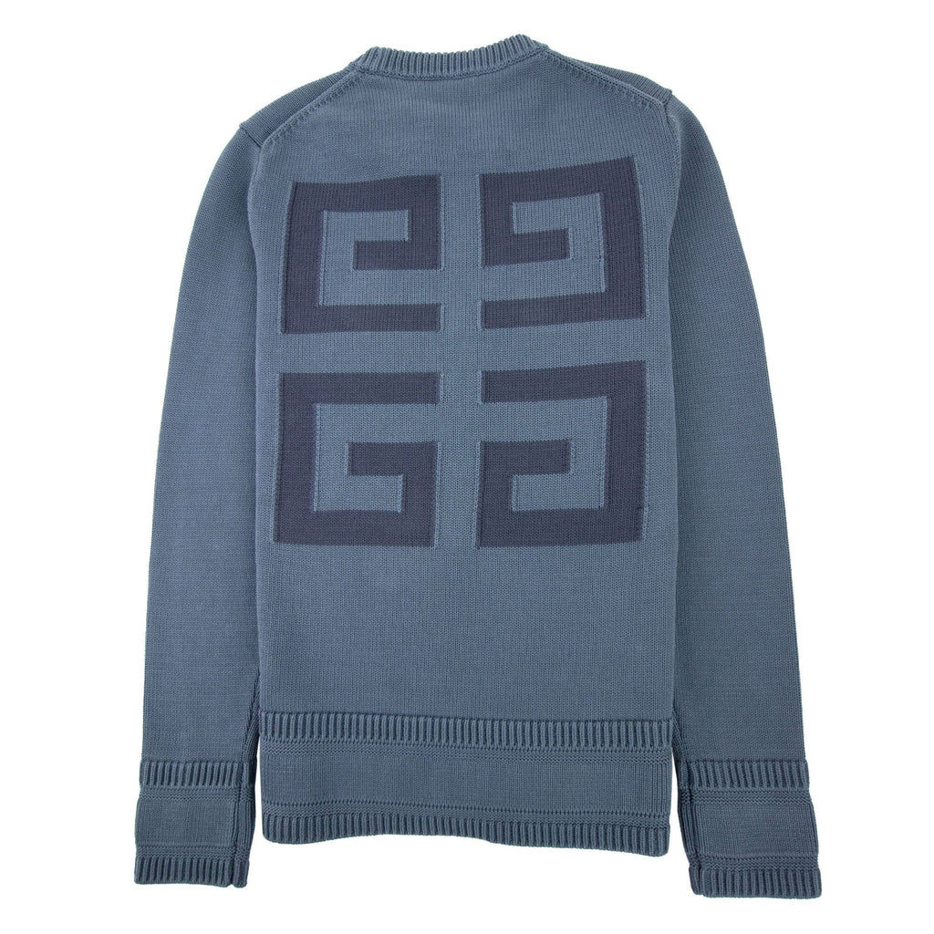 Givenchy 4g Cotton Knit Sweater Blue 464