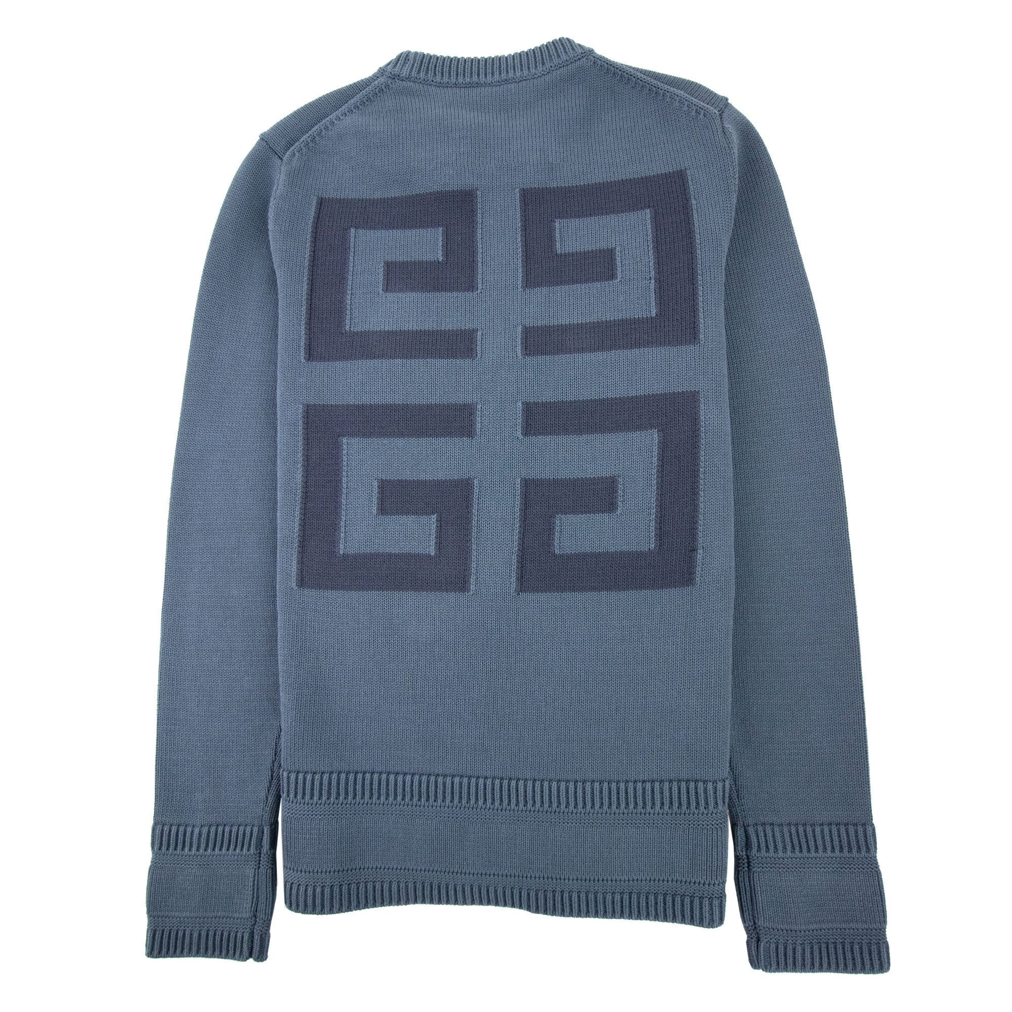 Givenchy 4g Cotton Knit Sweater Blue 464