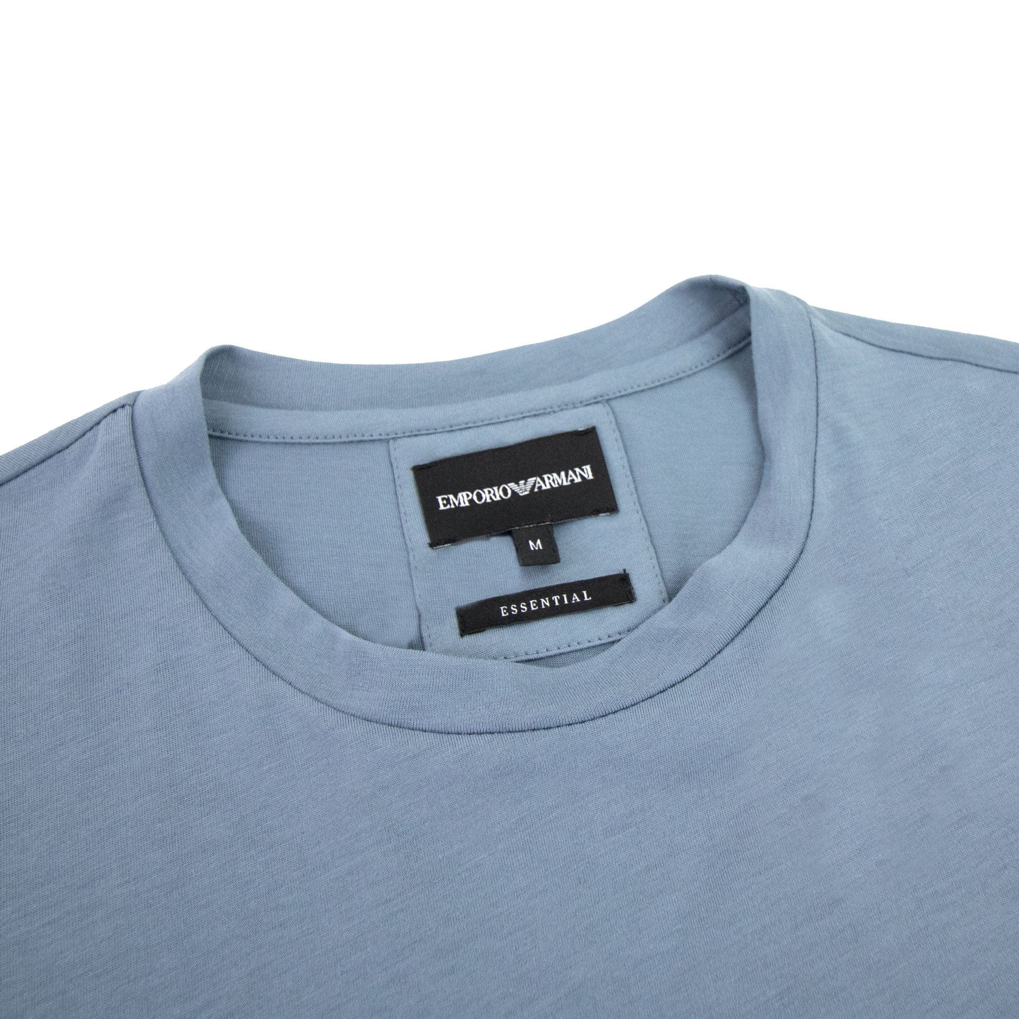 Emporio Armani Pima-jersey T-shirt With Logo Petrol Blue