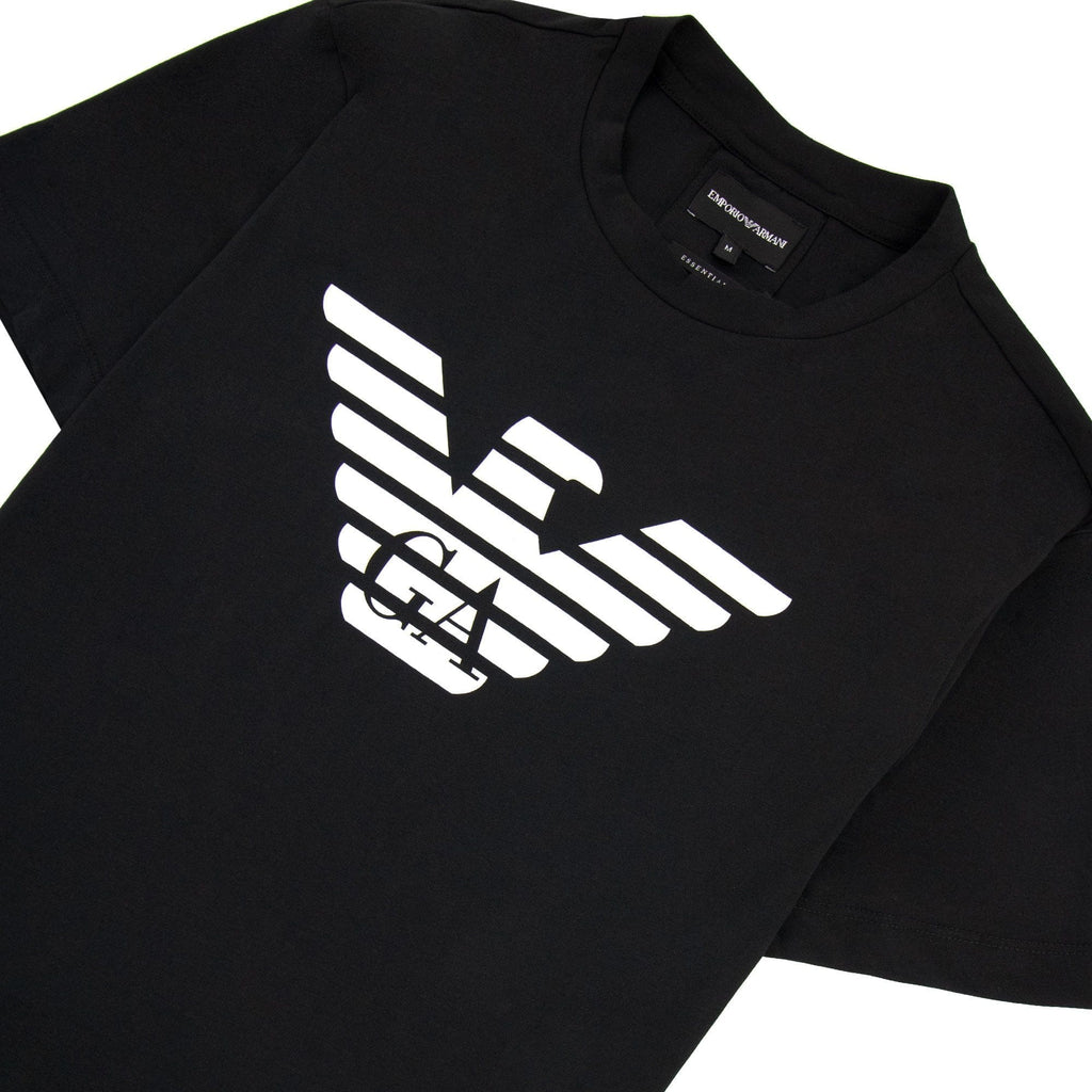 Emporio Armani Pima-jersey T-shirt With Logo Black