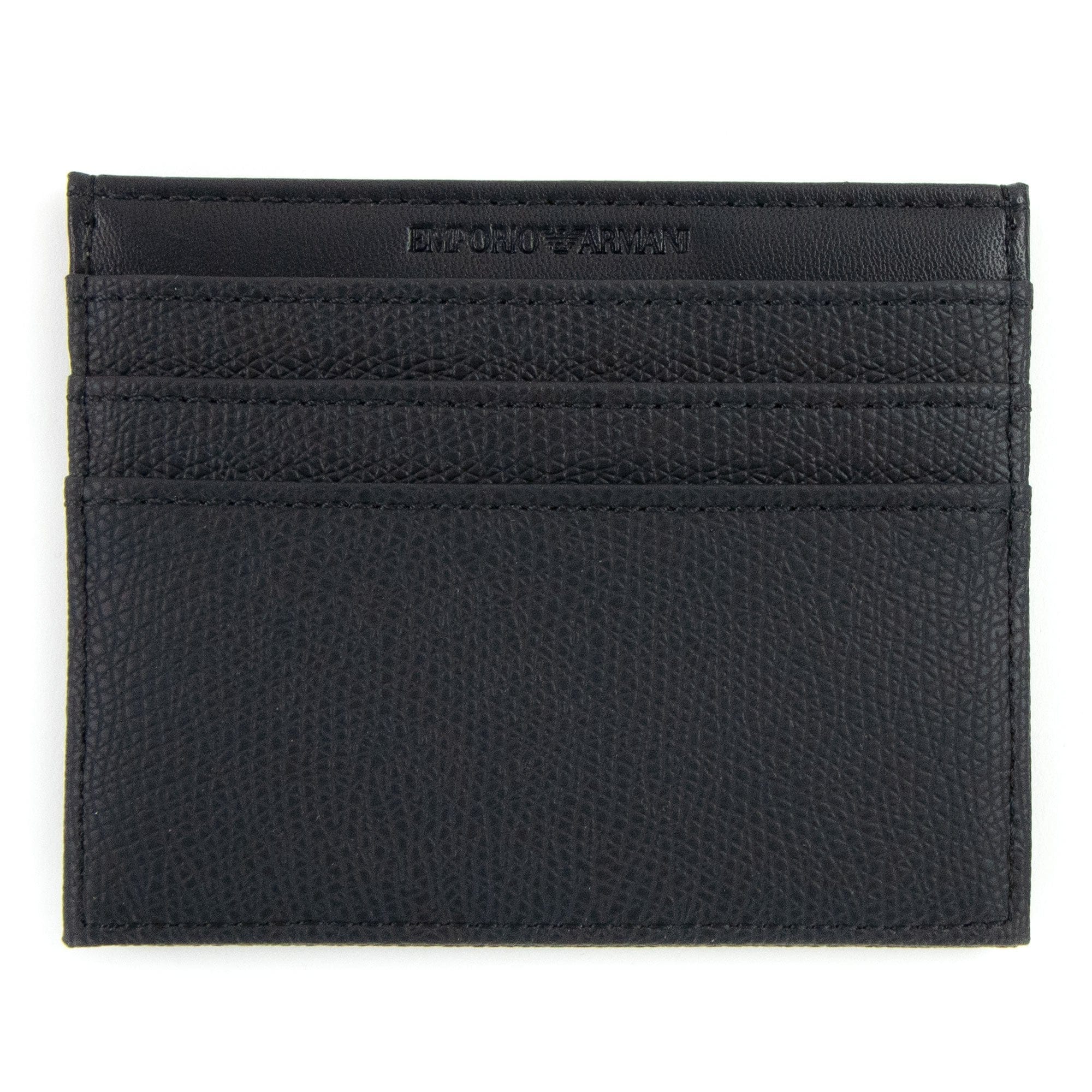 Emporio Armani Card Holder With Eagle Plaque Black