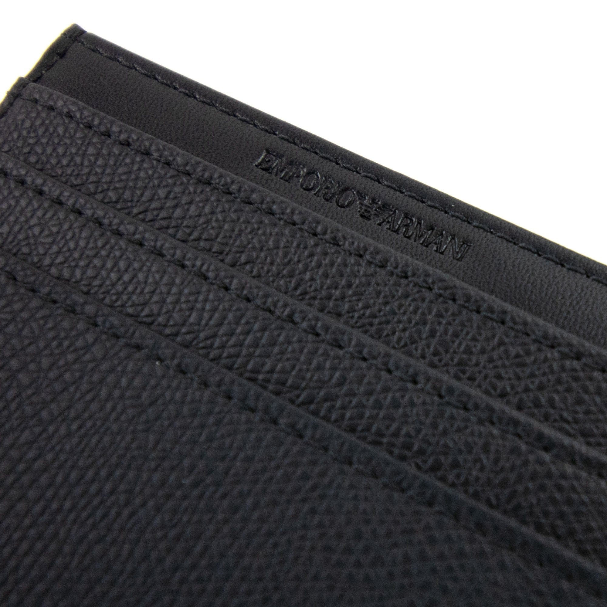 Emporio Armani Card Holder With Eagle Plaque Black