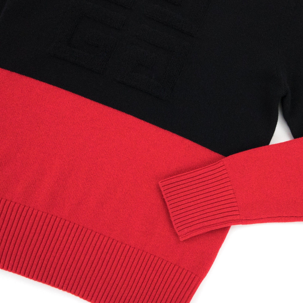 Givenchy 4g Colour Block Cashmere Jumper Black/Red 009