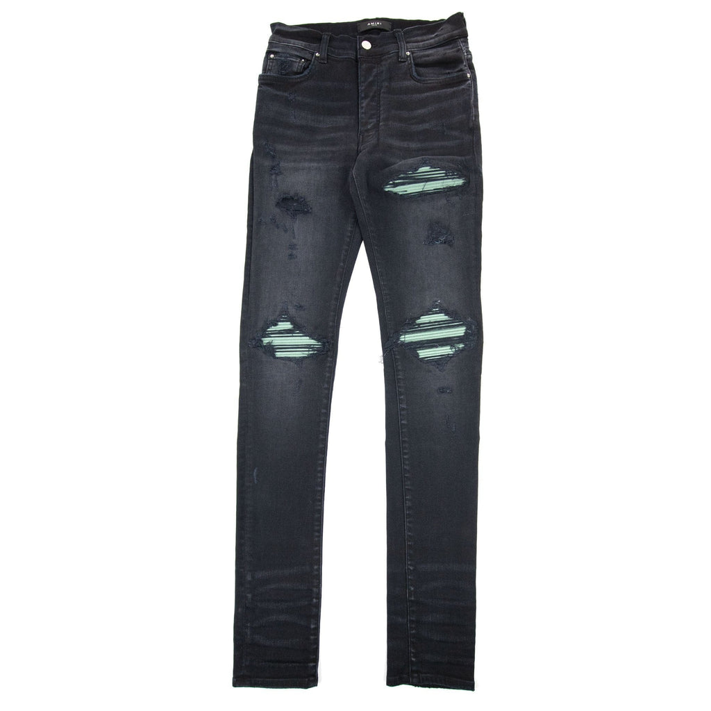 Amiri Mx1 Ultra Suede Slim-fit Stretch-denim Aged Black