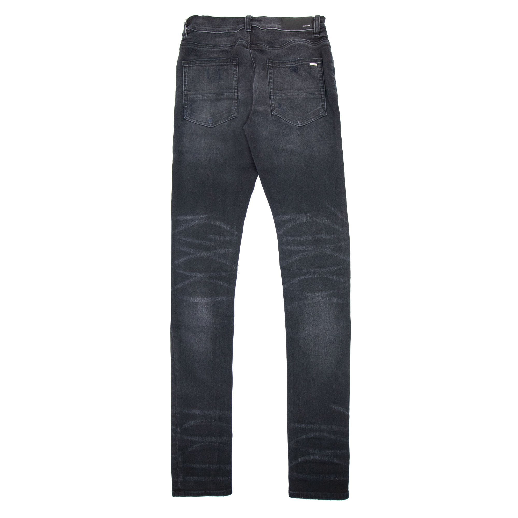 Amiri Mx1 Ultra Suede Slim-fit Stretch-denim Aged Black