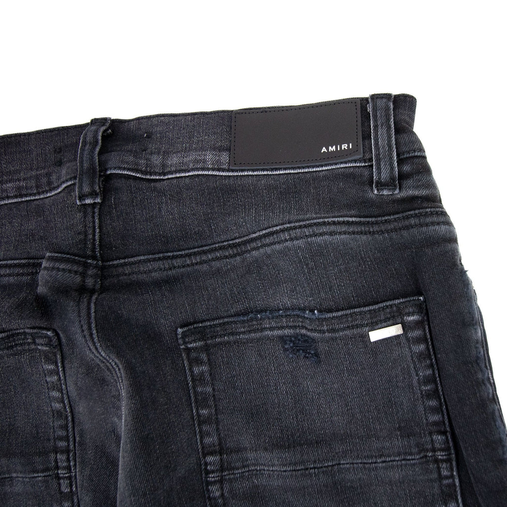 Amiri Mx1 Ultra Suede Slim-fit Stretch-denim Aged Black