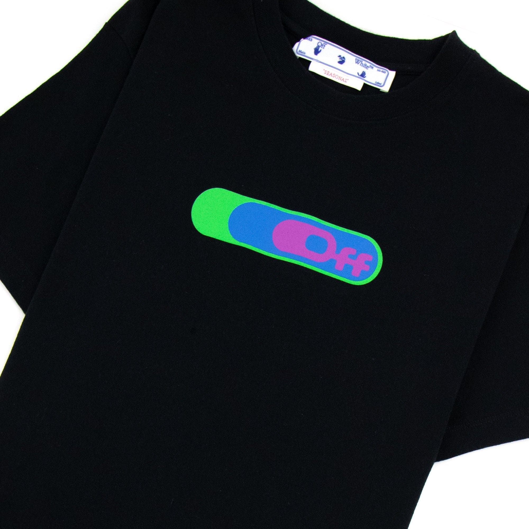 Off White High Weed Slim S/s T Shirt Black/green