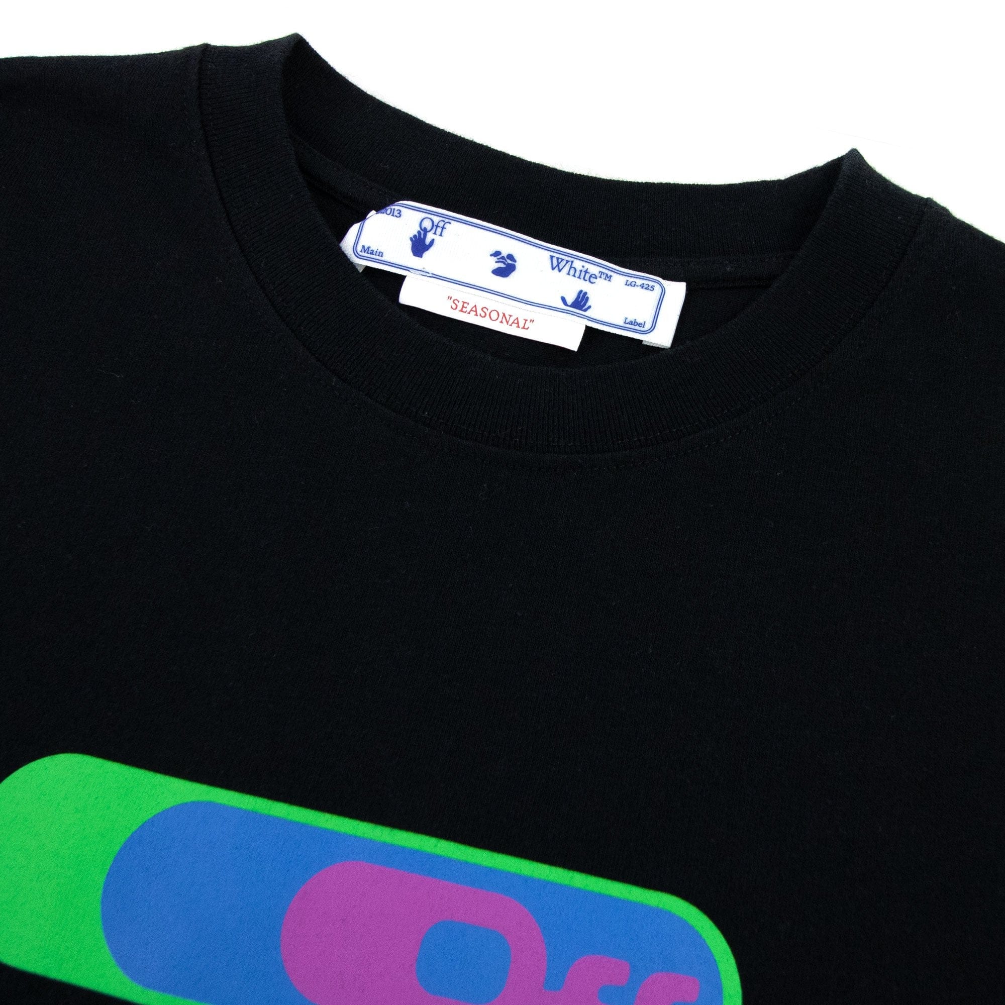 Off White High Weed Slim S/s T Shirt Black/green