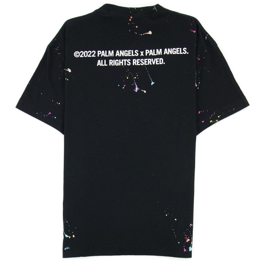 Palm Angels Pxp Painted Classic T Shirt Black/white