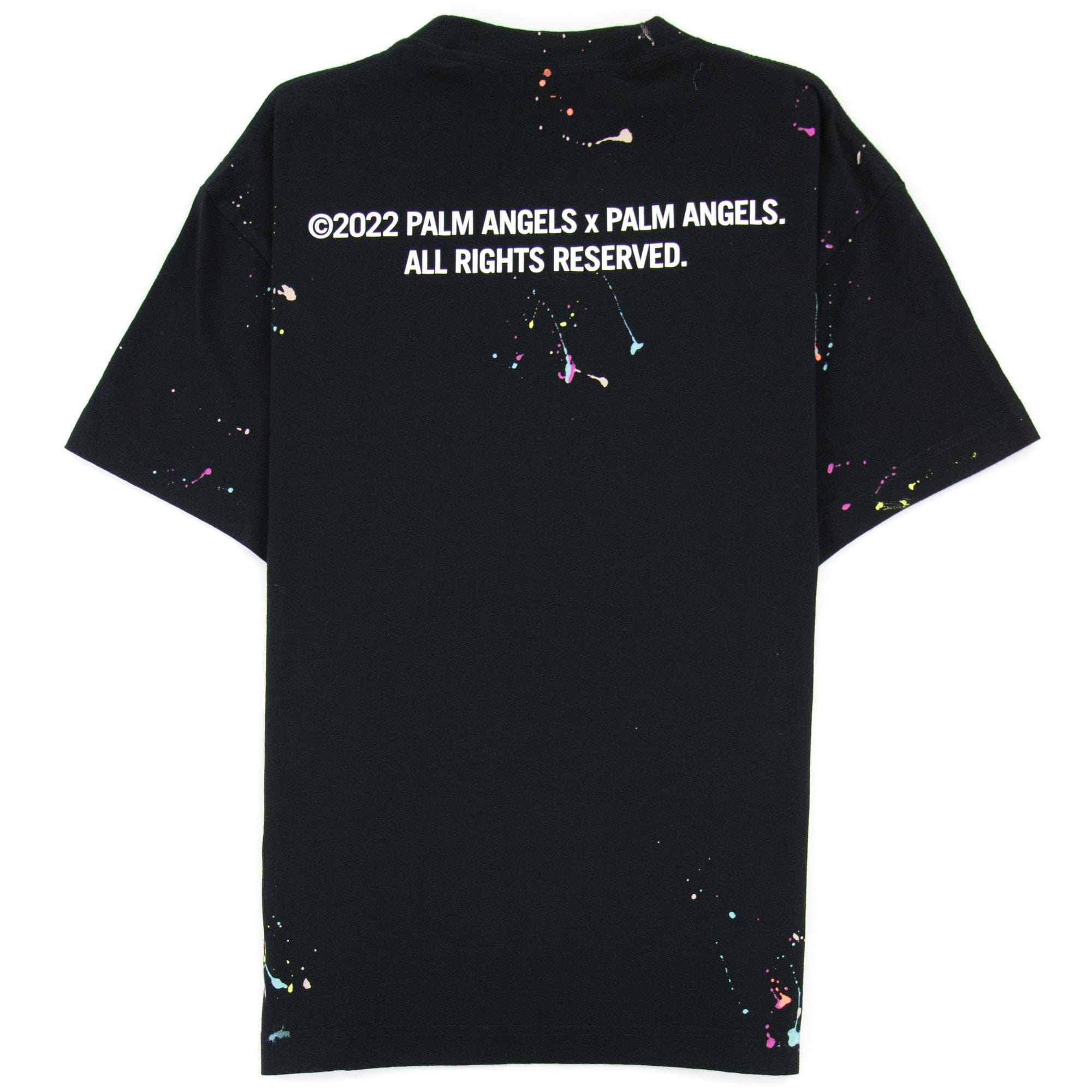 Palm Angels Pxp Painted Classic T Shirt Black/white
