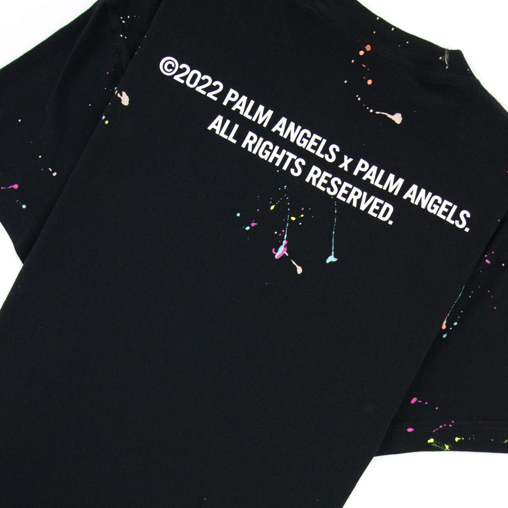 Palm Angels Pxp Painted Classic T Shirt Black/white