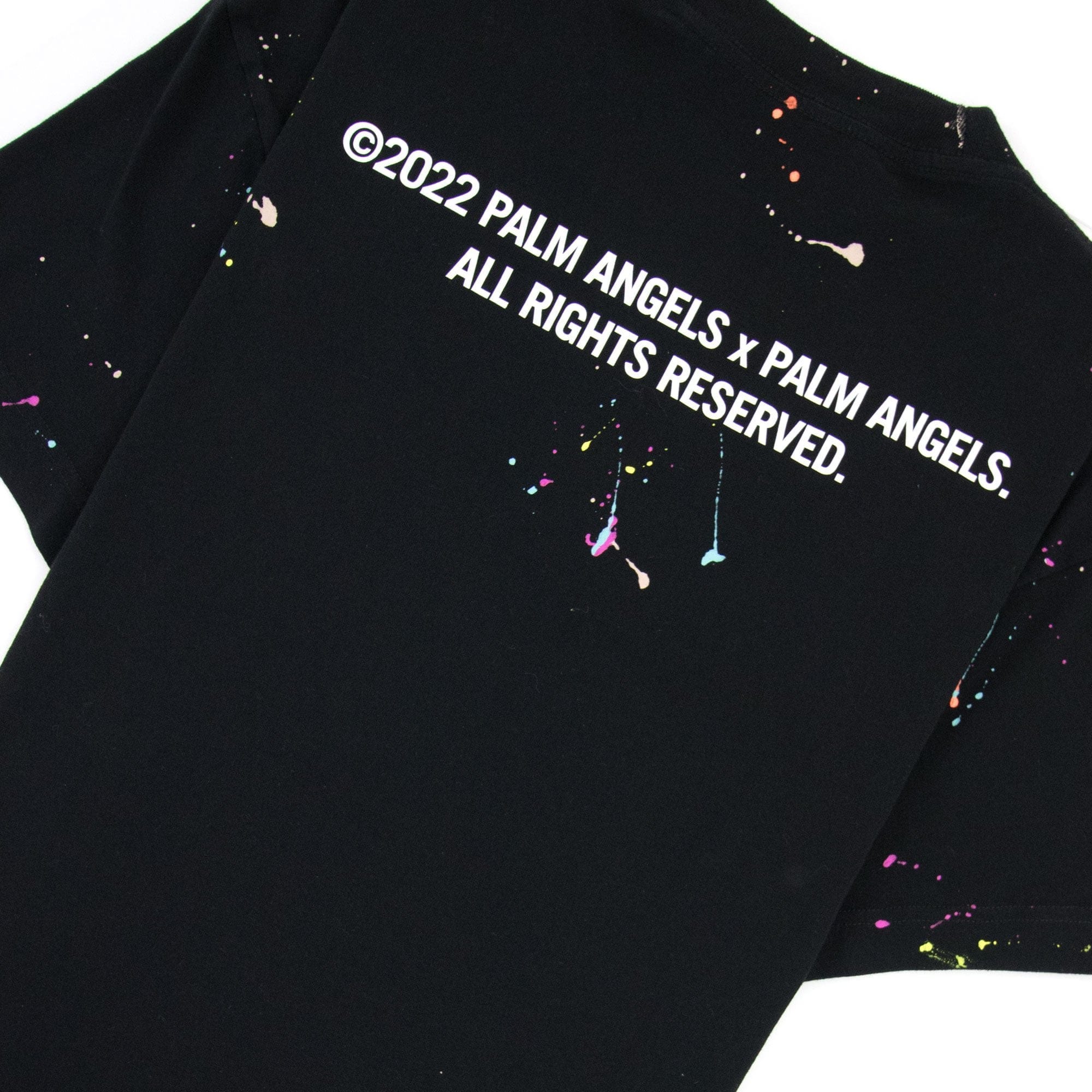 Palm Angels Pxp Painted Classic T Shirt Black/white