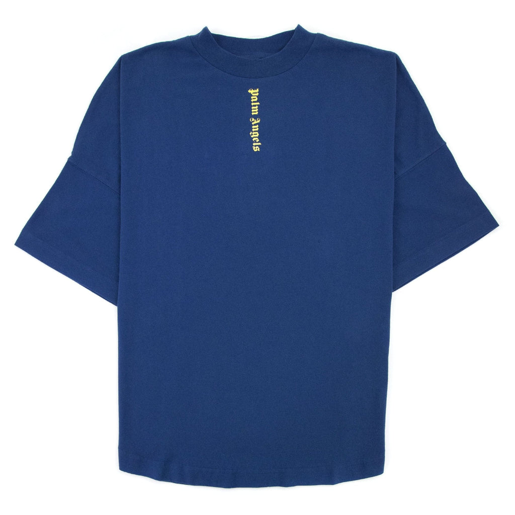 Palm Angels Ns Logo Over T Shirt Blue/yellow