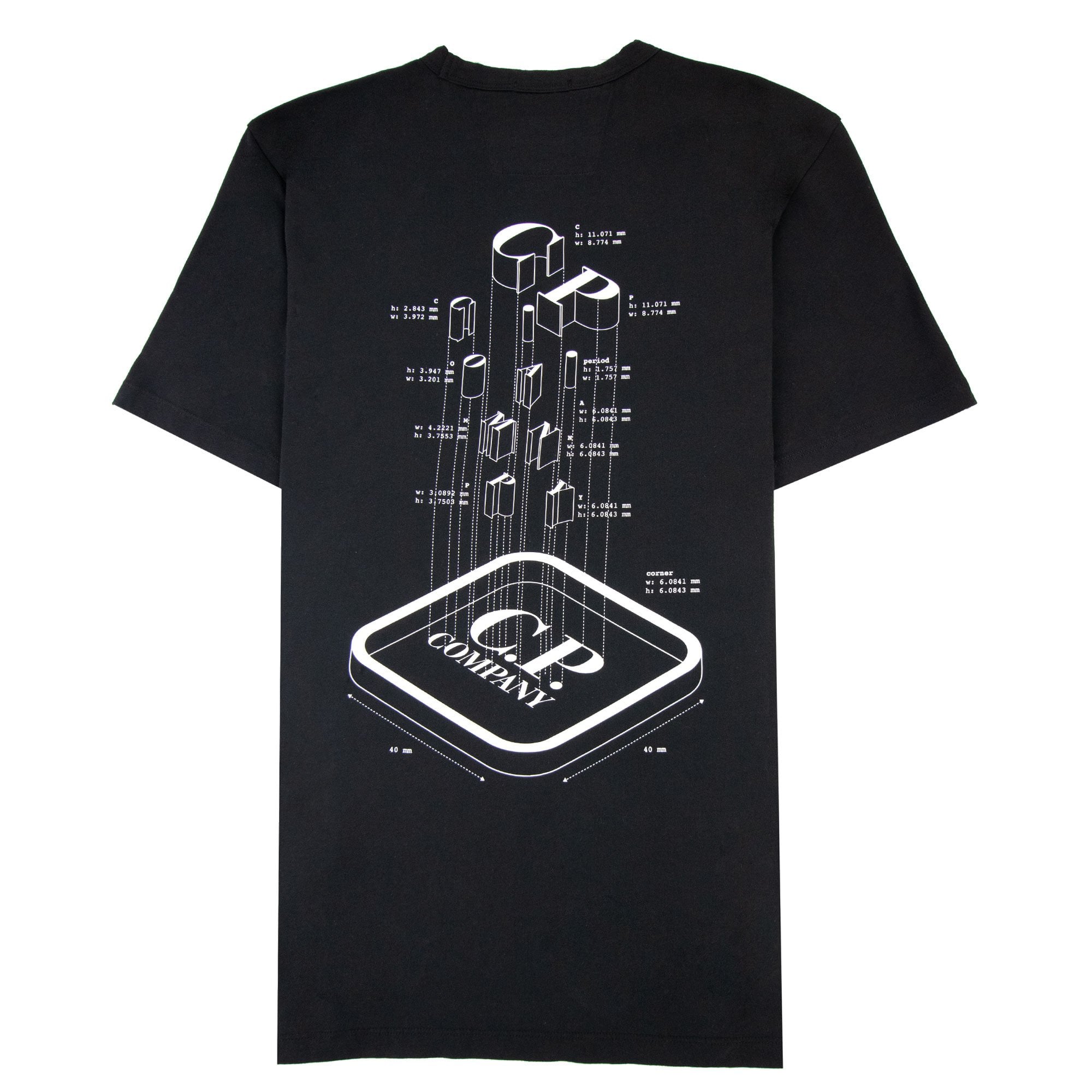 Cp Company S192a Metropolis Series 30/1 Jersey Graphic T-shirt Black 999
