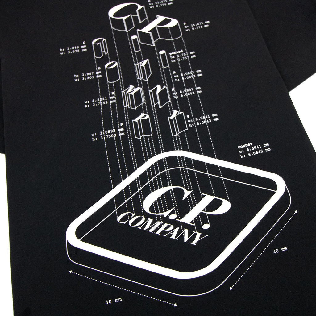 Cp Company S192a Metropolis Series 30/1 Jersey Graphic T-shirt Black 999
