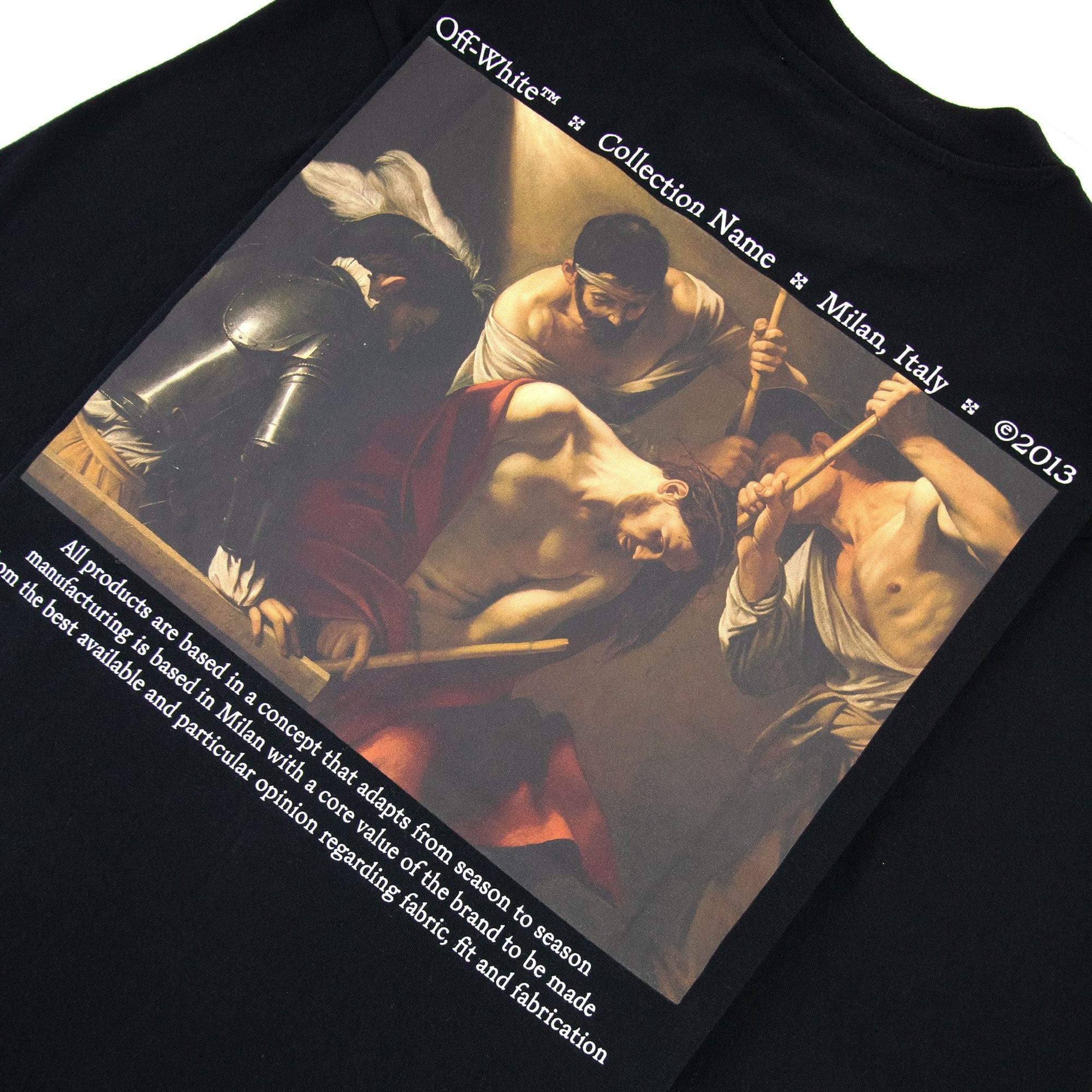 Off White Caravage Crownin Skate S/s T Shirt Black/white