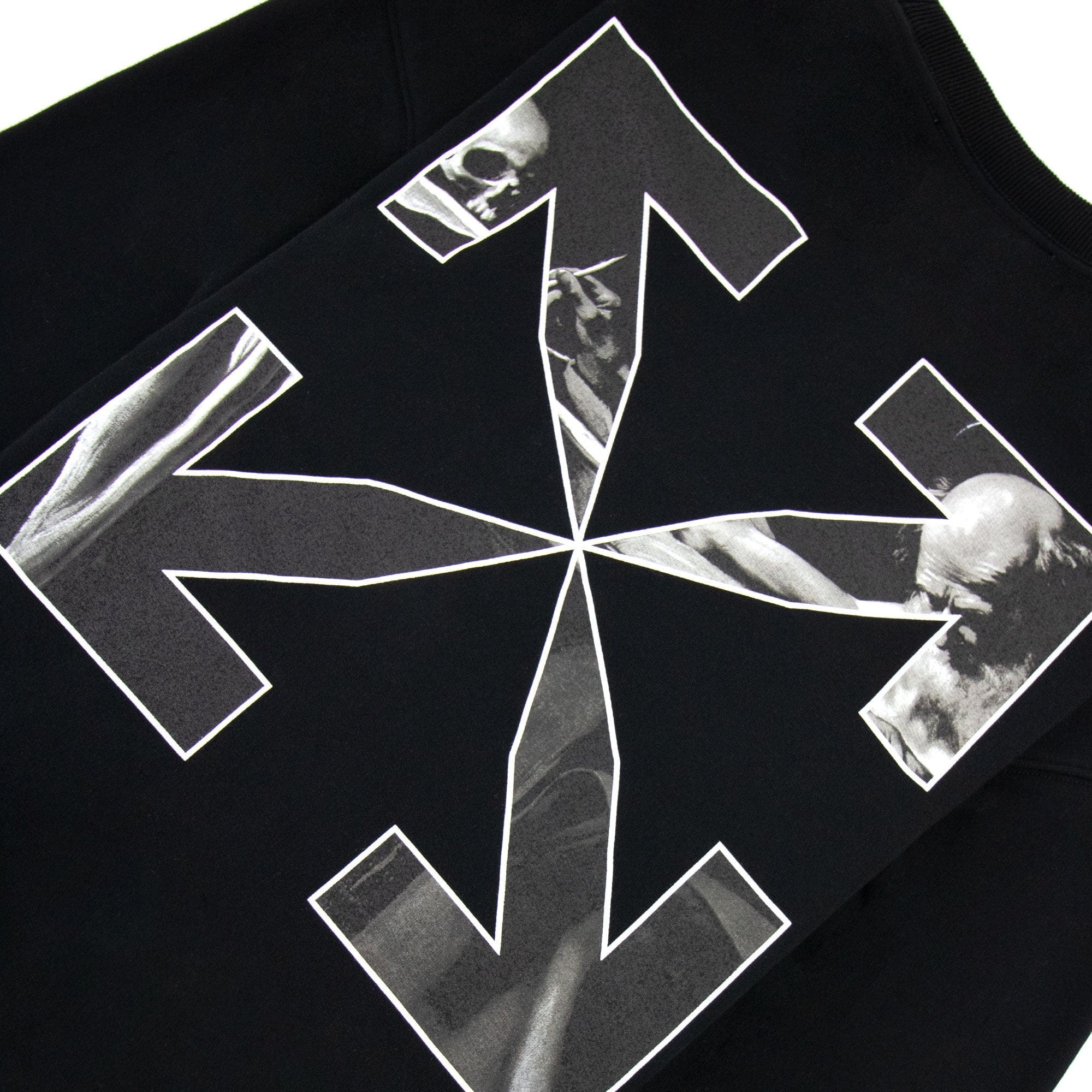 Off White Caravage Arrow Over Crewneck Sweatshirt Black/white