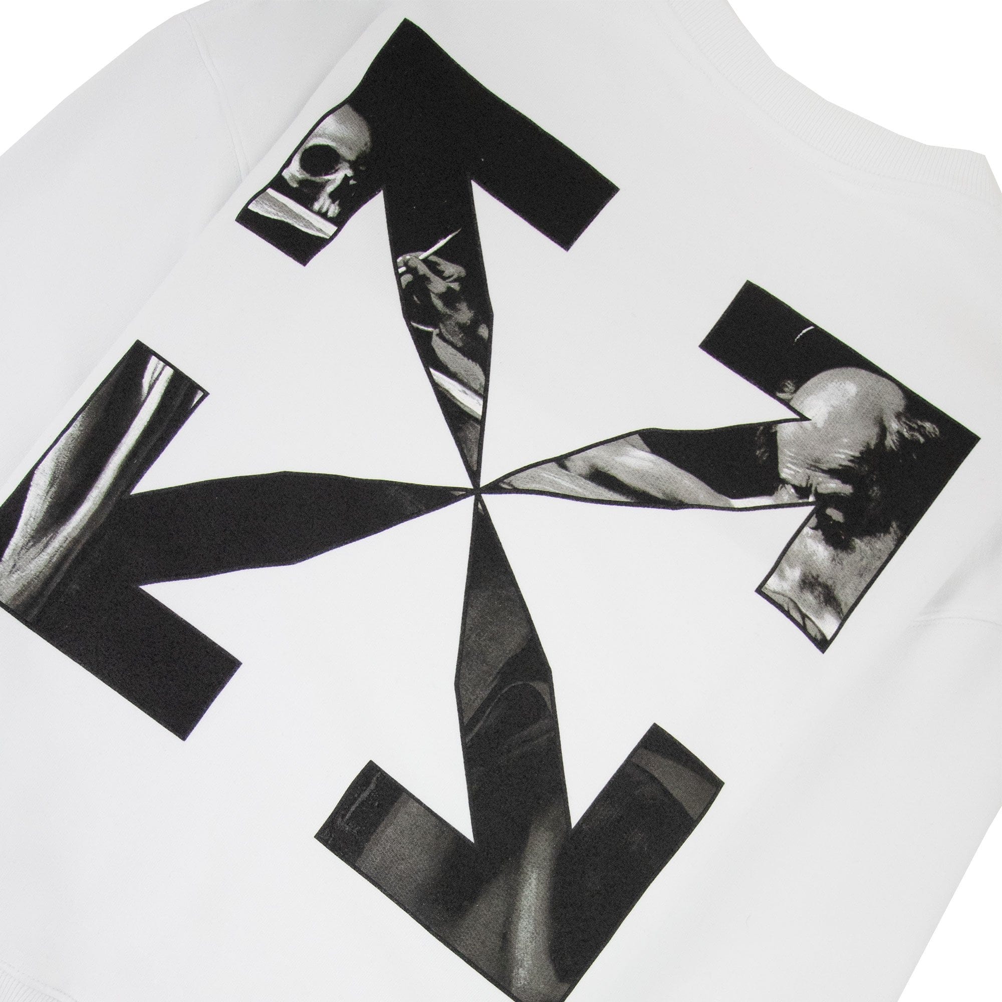 Off White Caravage Arrow Over Crewneck Sweatshirt White/black